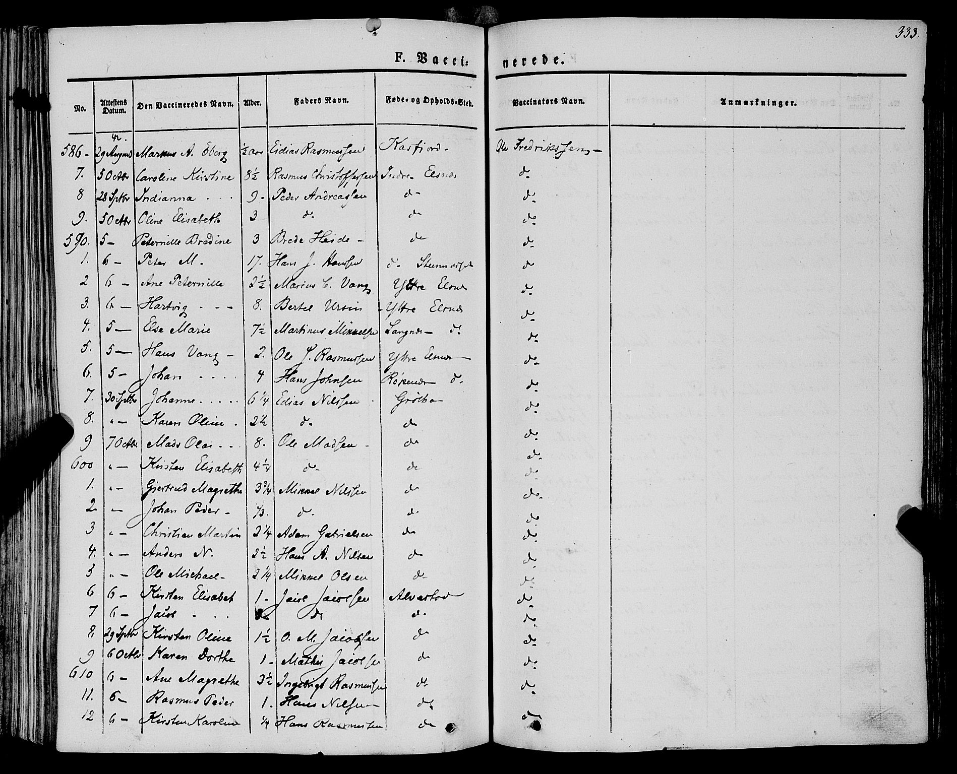 Trondenes sokneprestkontor, SATØ/S-1319/H/Ha/L0009kirke: Parish register (official) no. 9, 1841-1852, p. 333