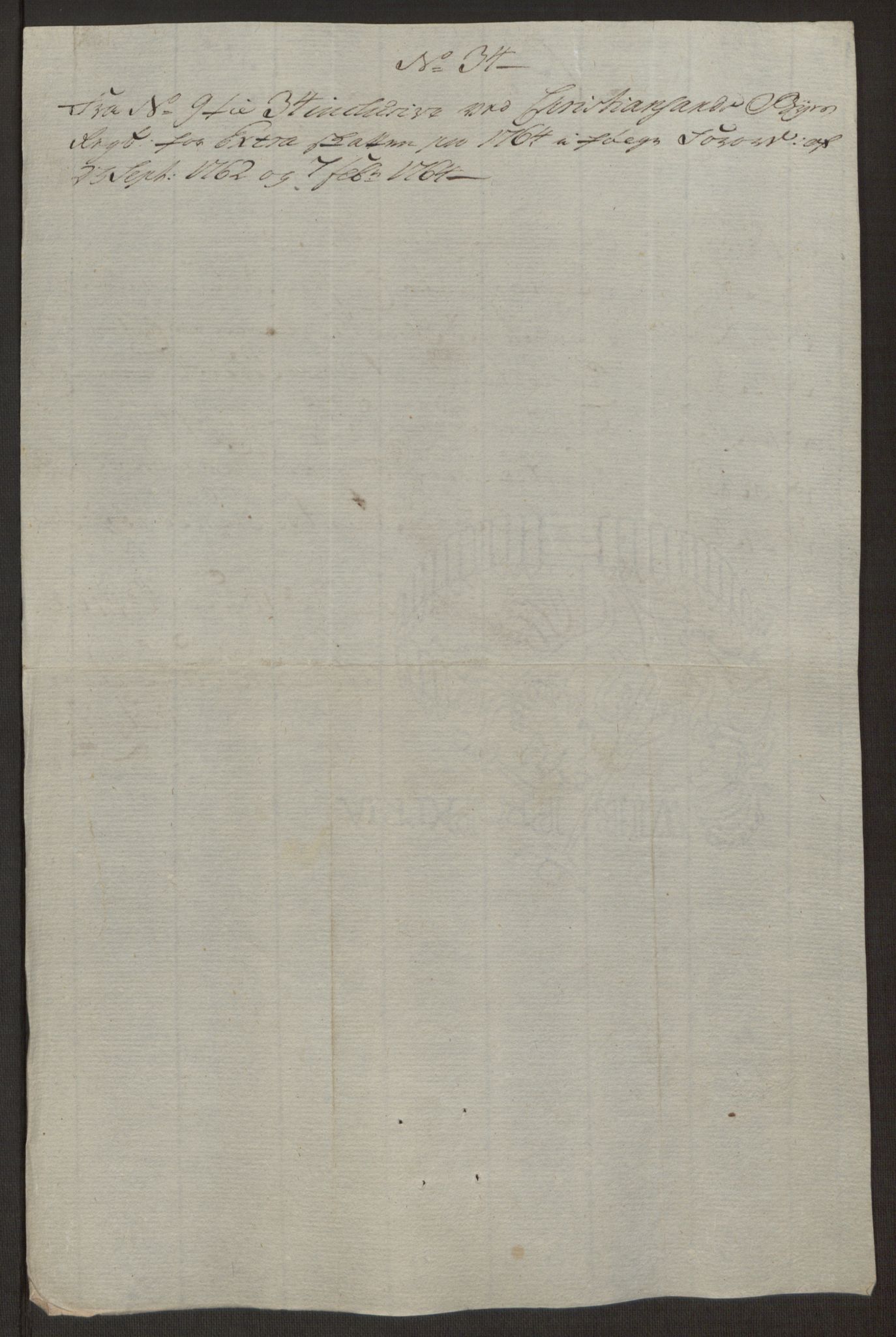 Rentekammeret inntil 1814, Reviderte regnskaper, Byregnskaper, RA/EA-4066/R/Rm/L0265/0001: [M6] Kontribusjonsregnskap / Ekstraskatt, 1762-1764, p. 312