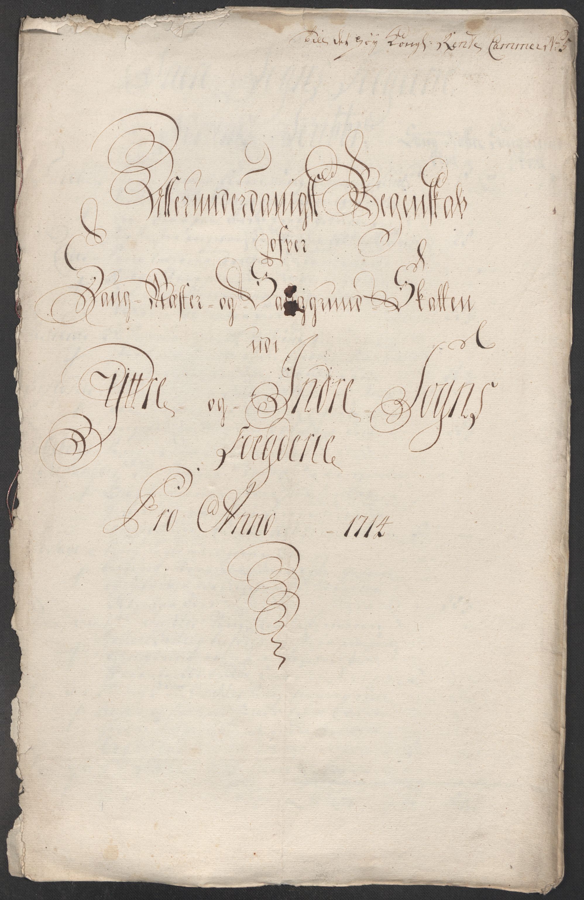 Rentekammeret inntil 1814, Reviderte regnskaper, Fogderegnskap, RA/EA-4092/R52/L3319: Fogderegnskap Sogn, 1713-1714, p. 726