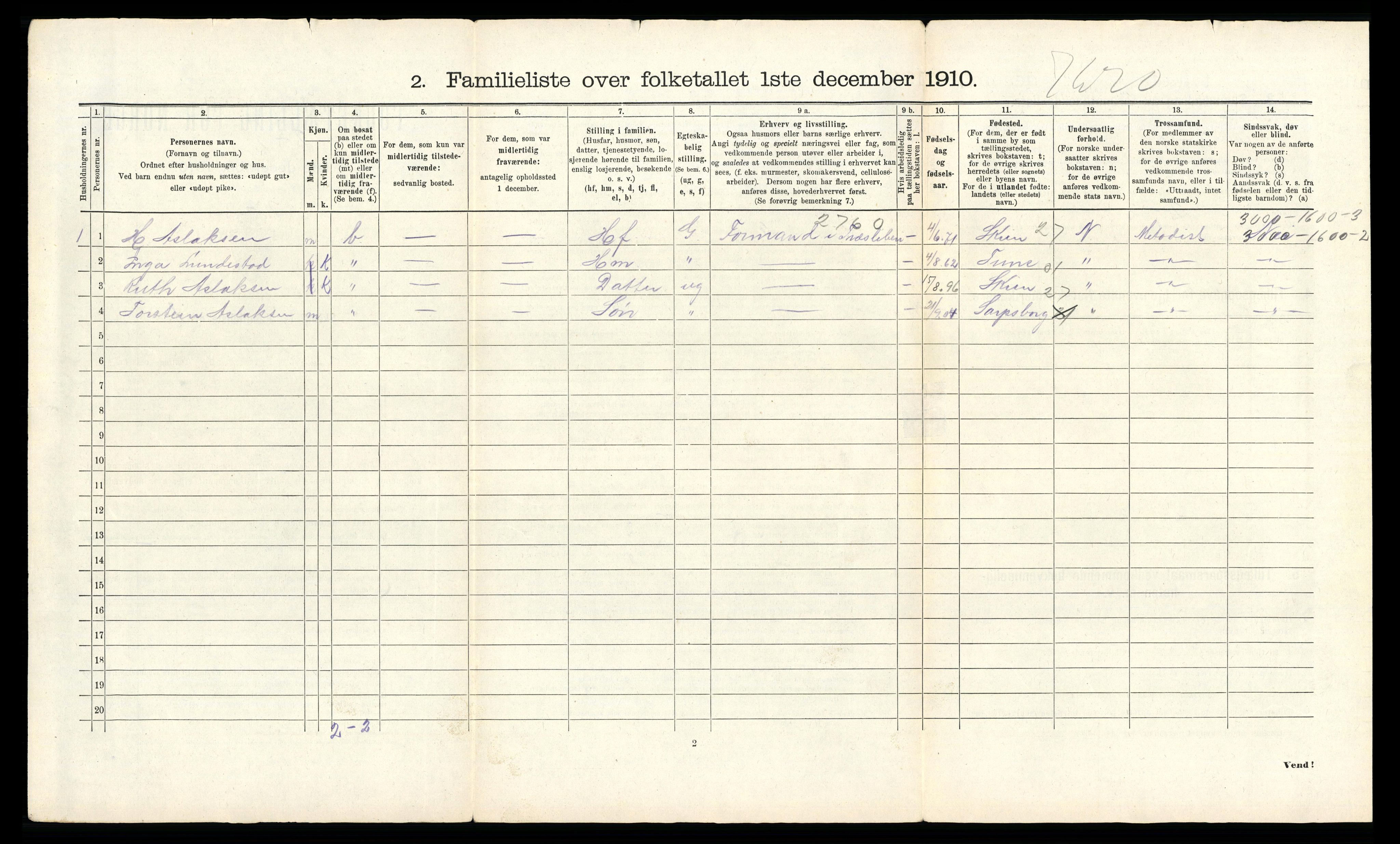 RA, 1910 census for Sarpsborg, 1910, p. 3388