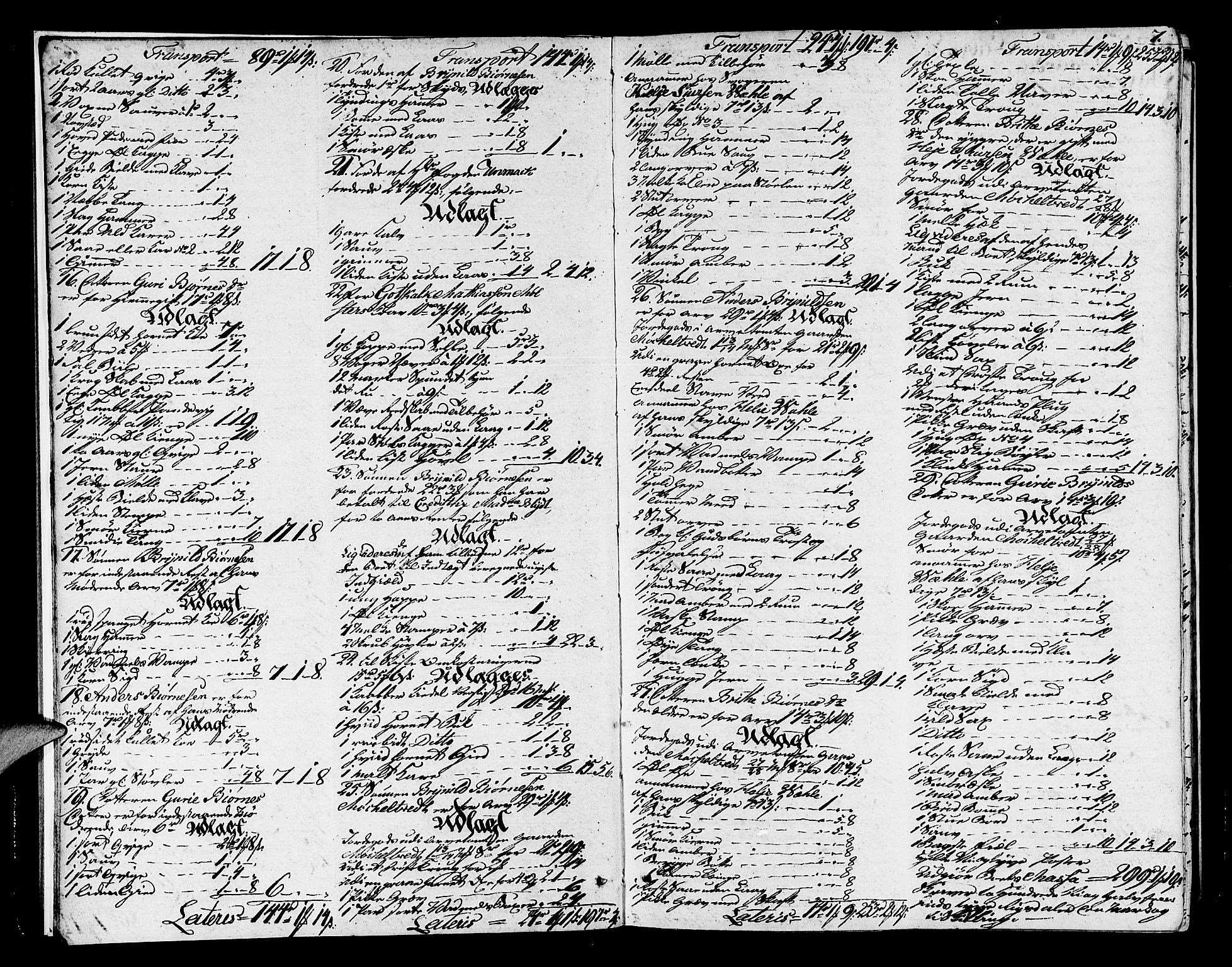 Nordhordland sorenskrivar, AV/SAB-A-2901/1/H/Ha/L0009a: Skifteprotokollar Nordhordland , 1794-1797, p. 6b-7a