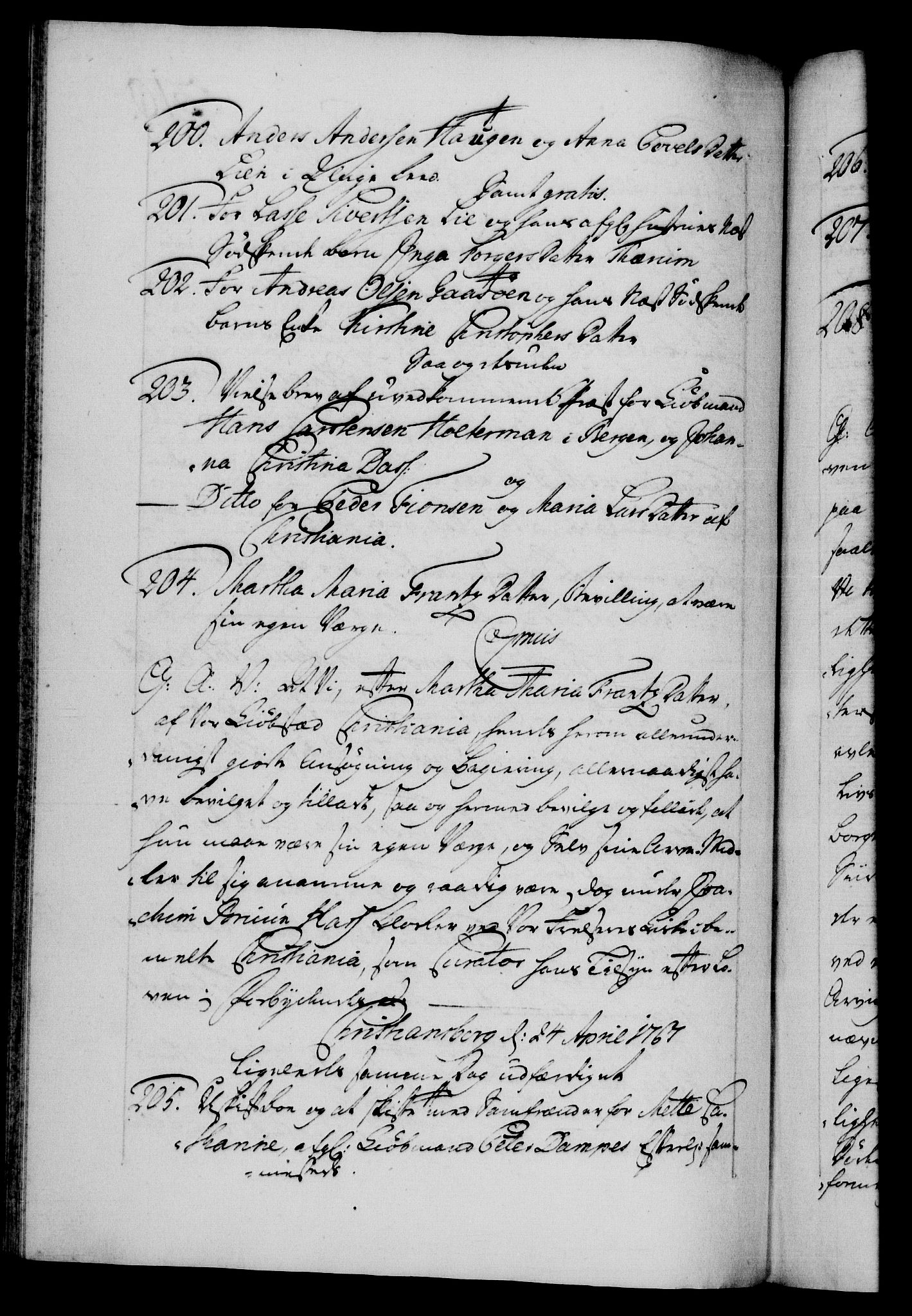 Danske Kanselli 1572-1799, AV/RA-EA-3023/F/Fc/Fca/Fcaa/L0043: Norske registre, 1766-1768, p. 310b