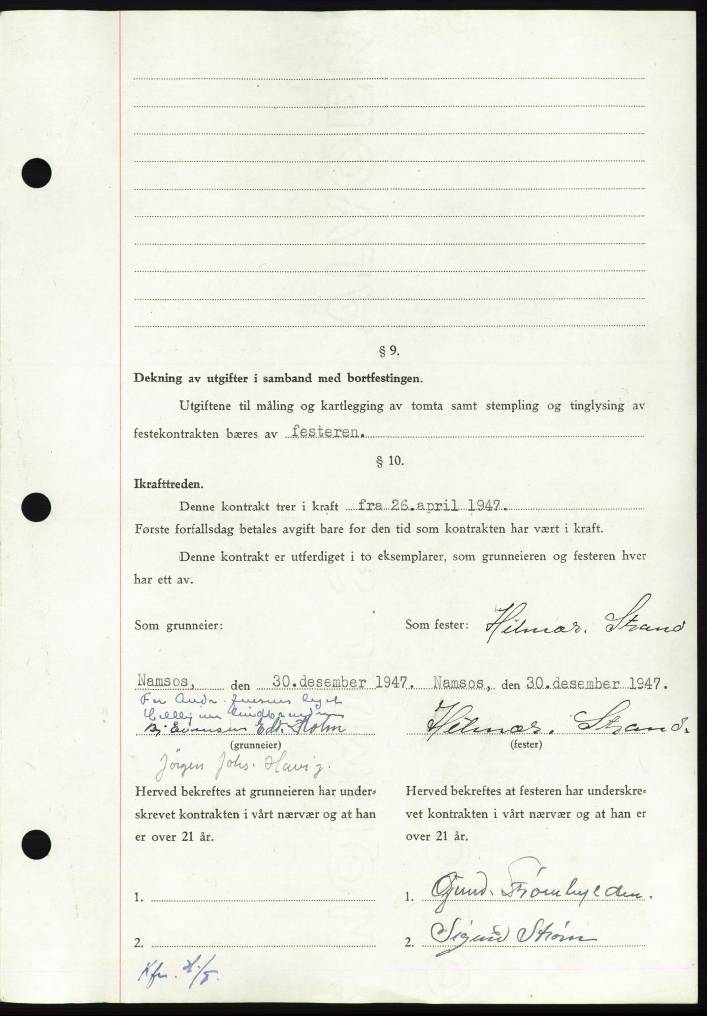 Namdal sorenskriveri, SAT/A-4133/1/2/2C: Mortgage book no. -, 1947-1948, Diary no: : 114/1948