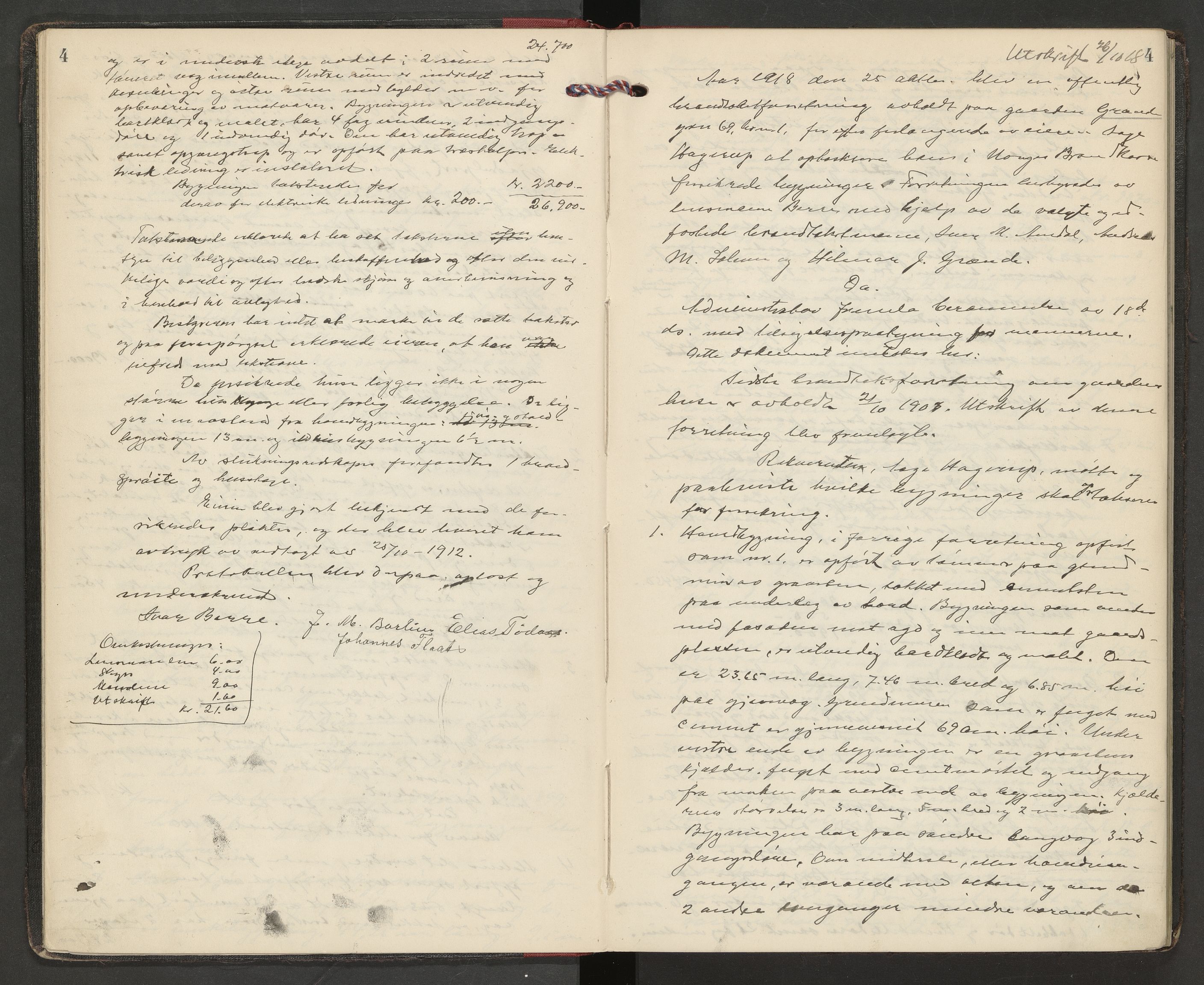 Norges Brannkasse Overhalla, AV/SAT-A-5556/Fa/L0002: Branntakstprotokoll med tekst, 1917-1946