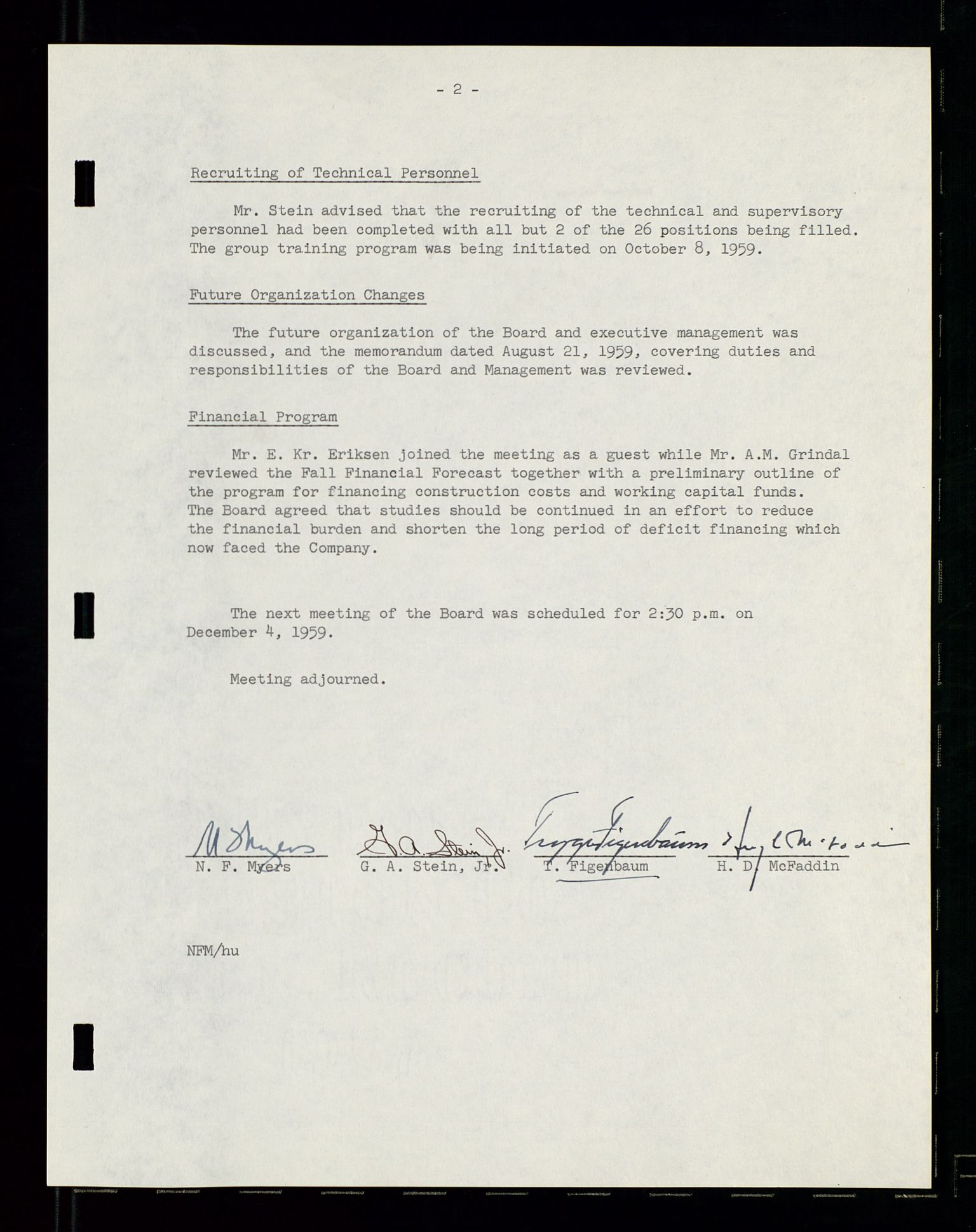 PA 1537 - A/S Essoraffineriet Norge, AV/SAST-A-101957/A/Aa/L0001/0002: Styremøter / Shareholder meetings, board meetings, by laws (vedtekter), 1957-1960, p. 142