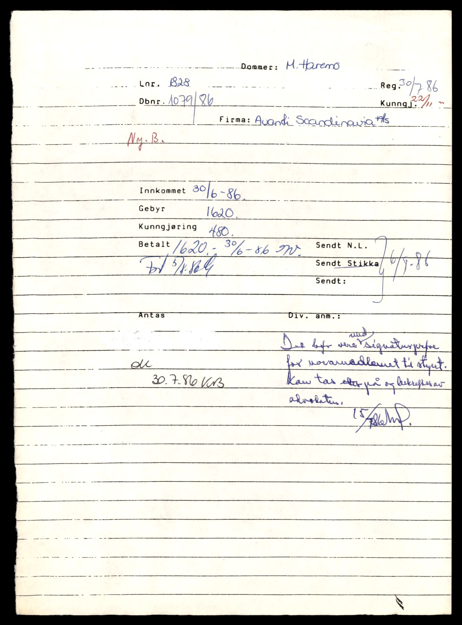 Asker og Bærum tingrett, AV/SAT-A-10379/K/Kb/Kbb/L0050: Aksjeselskap og andelslag i Bærum, Av - Bar, 1944-1989, p. 1