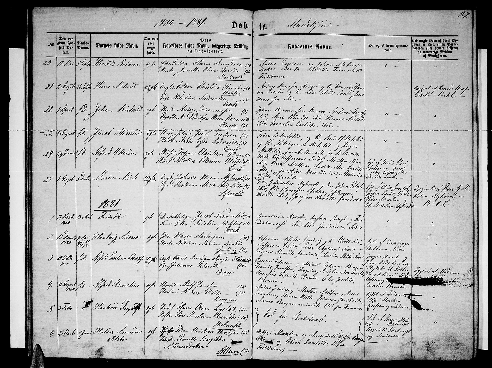 Ministerialprotokoller, klokkerbøker og fødselsregistre - Nordland, SAT/A-1459/830/L0461: Parish register (copy) no. 830C03, 1866-1881, p. 27