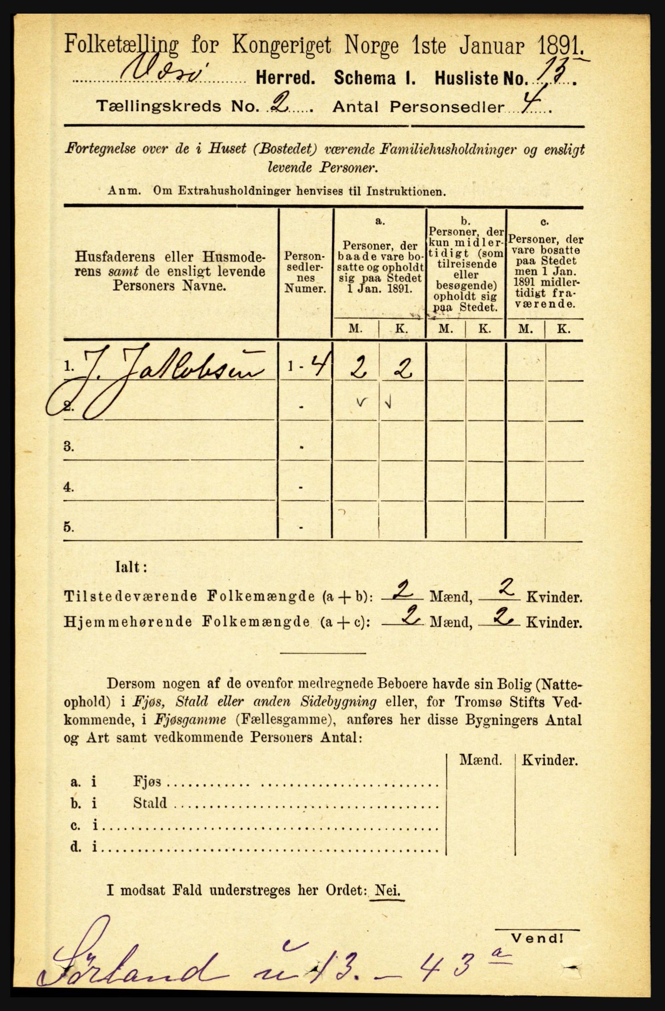 RA, 1891 census for 1857 Værøy, 1891, p. 274