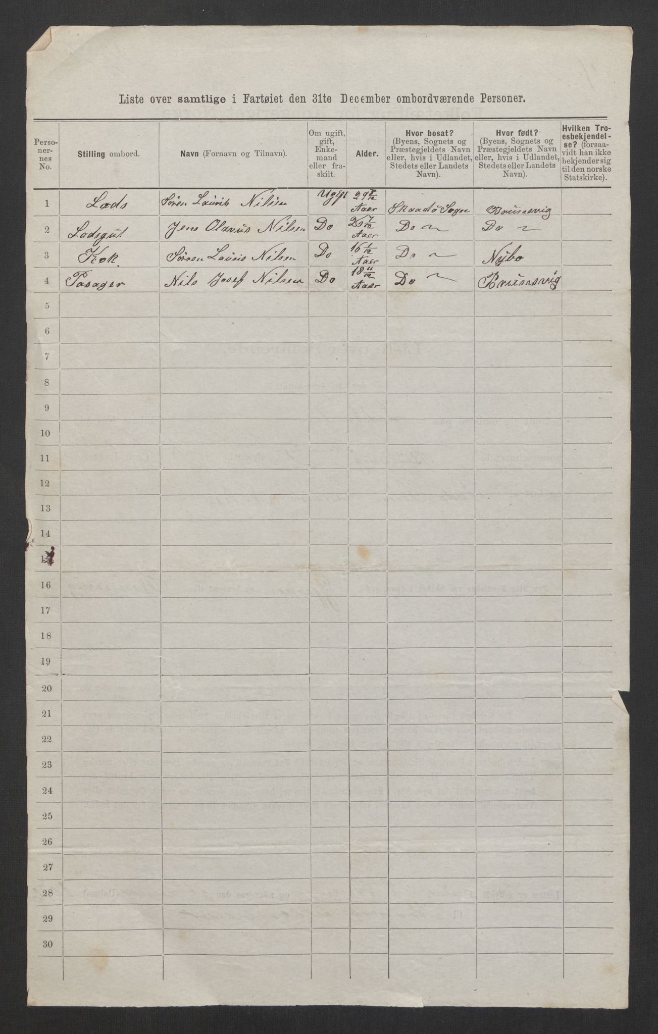 RA, 1875 census, lists of crew on ships: Ships in domestic ports, 1875, p. 27