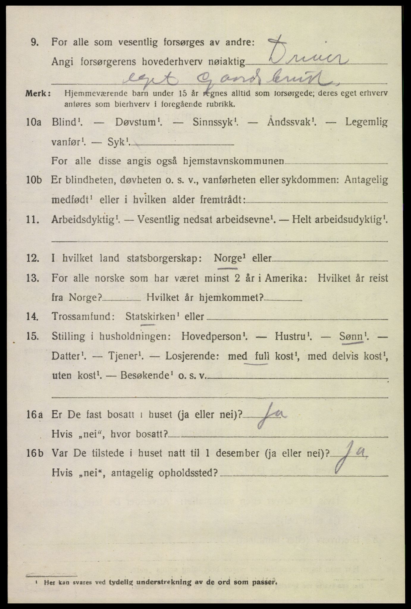 SAK, 1920 census for Åseral, 1920, p. 1983