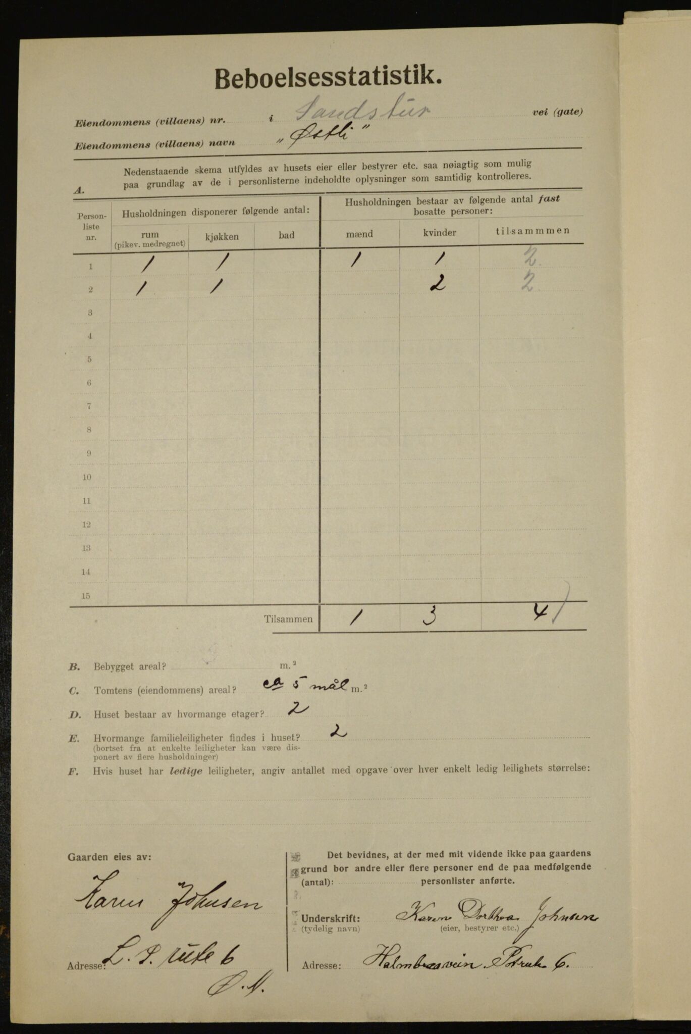 , Municipal Census 1923 for Aker, 1923, p. 45185