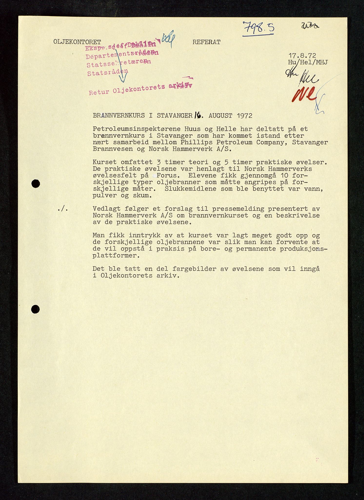 Industridepartementet, Oljekontoret, AV/SAST-A-101348/Da/L0013: Arkivnøkkel 798 Kart, posisjonering, verneregister, div. ang personell, 1965-1973, p. 141