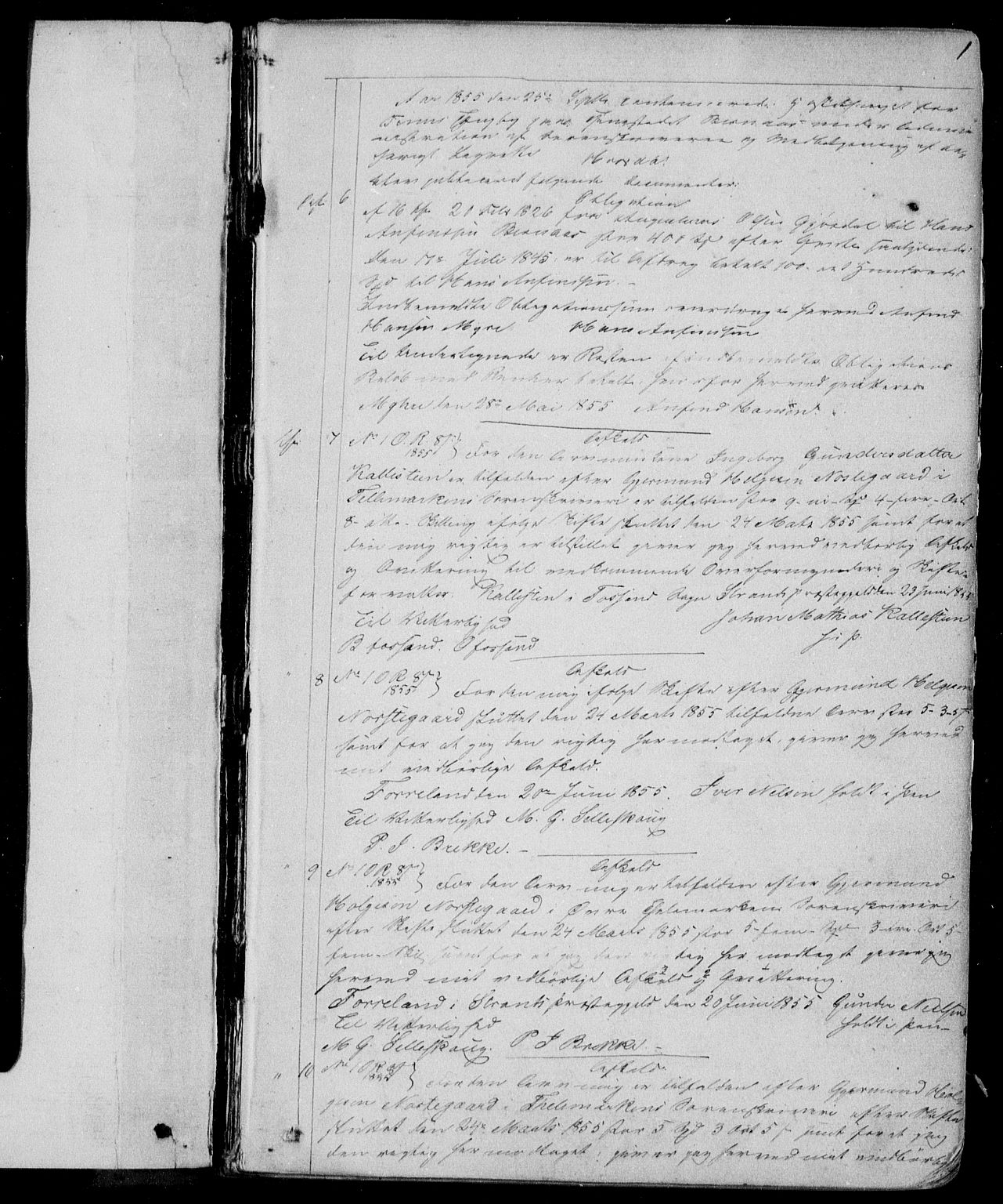 Øvre Telemark østfjelske sorenskriveri, AV/SAKO-A-213/G/Ga/Gab/L0005: Mortgage book no. II 5, 1855-1860, p. 1