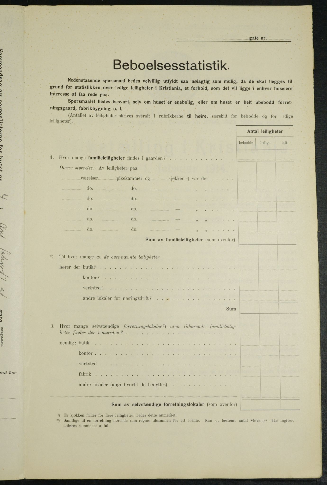 OBA, Municipal Census 1914 for Kristiania, 1914, p. 1357