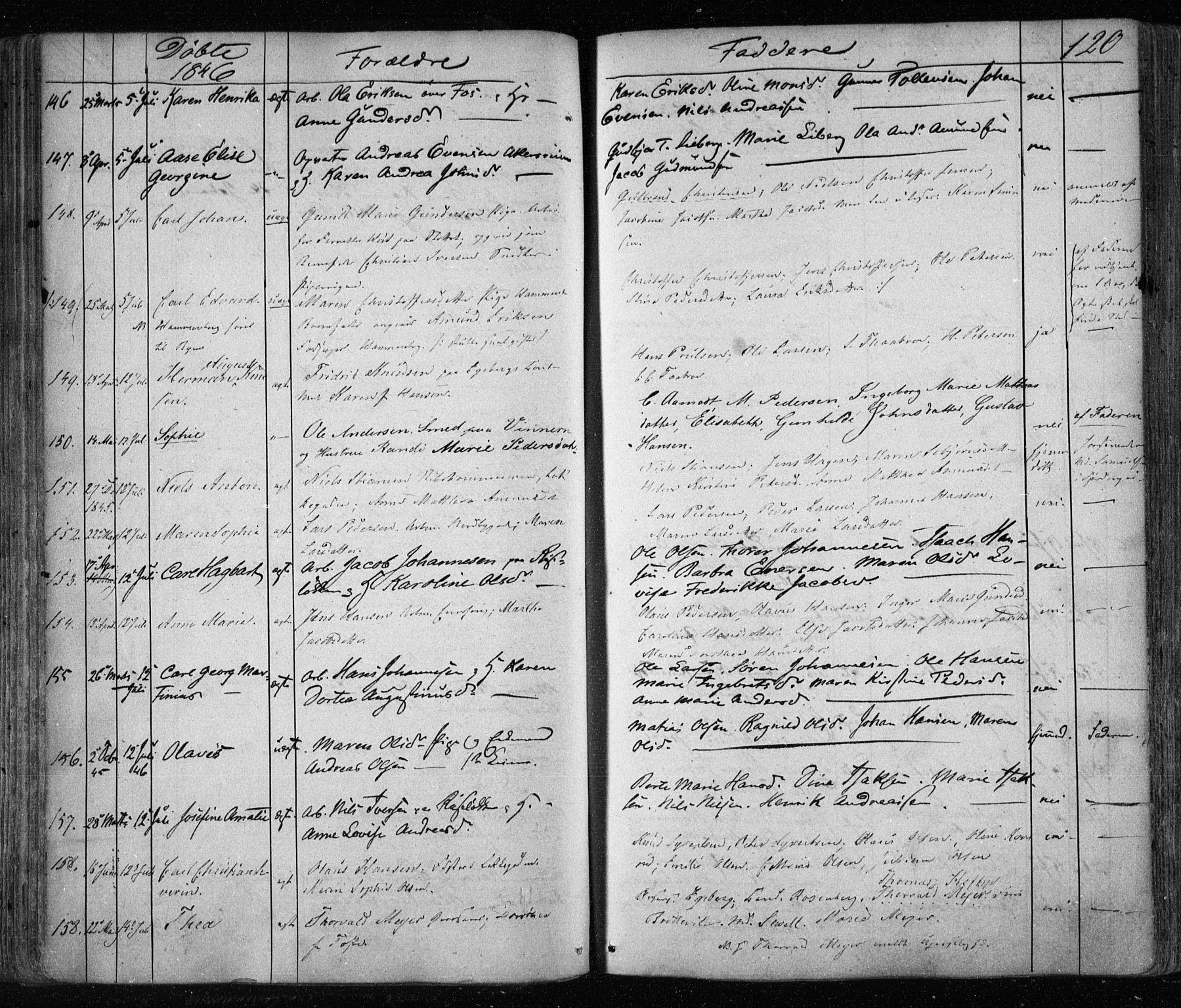 Aker prestekontor kirkebøker, AV/SAO-A-10861/F/L0019: Parish register (official) no. 19, 1842-1852, p. 120