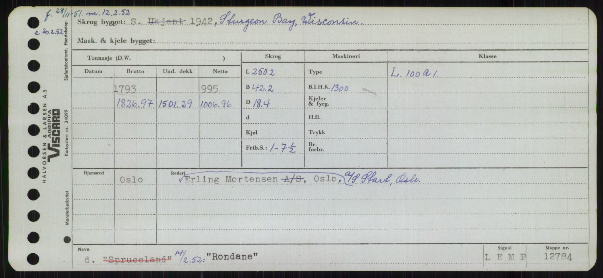 Sjøfartsdirektoratet med forløpere, Skipsmålingen, RA/S-1627/H/Hb/L0004: Fartøy, O-S, p. 243