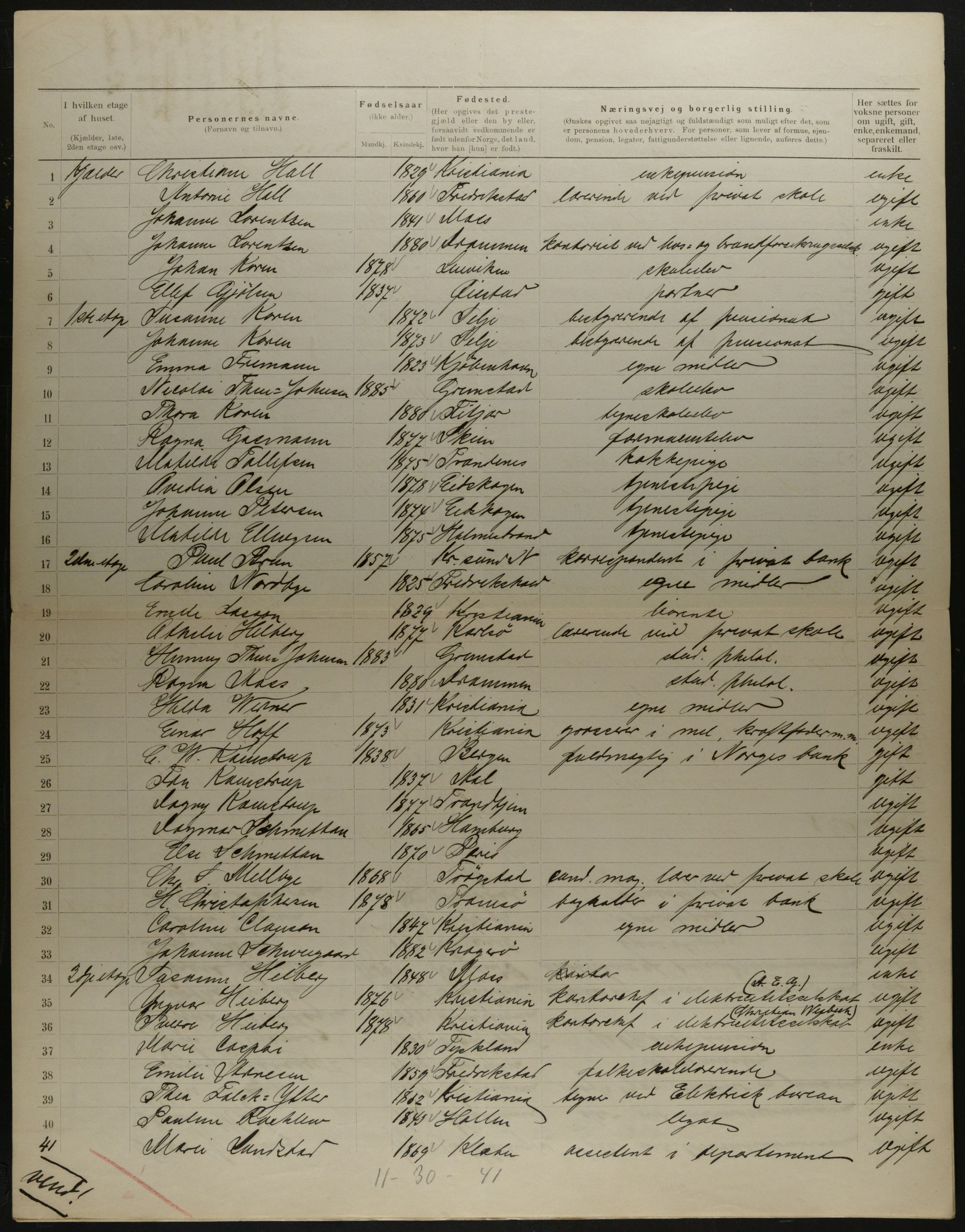 OBA, Municipal Census 1901 for Kristiania, 1901, p. 12771