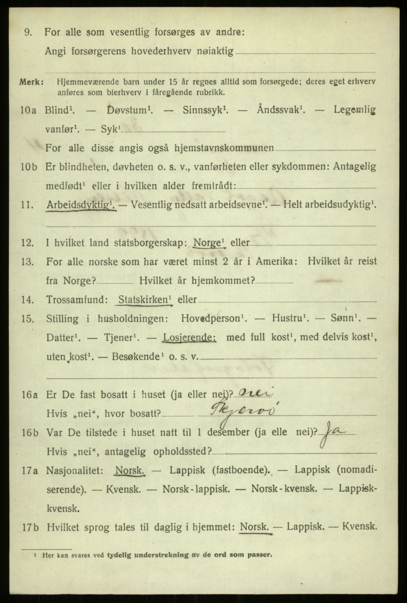 SATØ, 1920 census for Tromsø, 1920, p. 13183