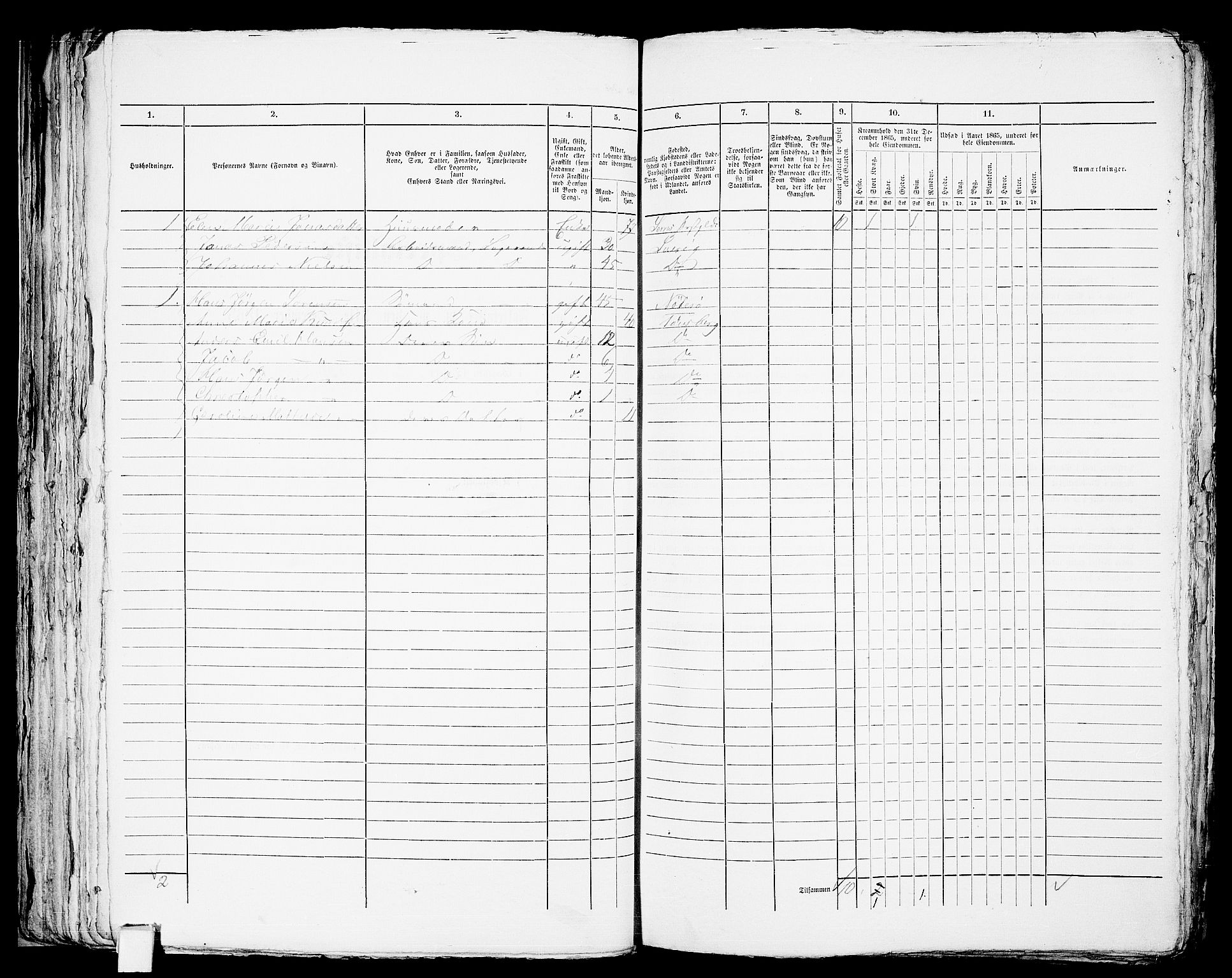 RA, 1865 census for Tønsberg, 1865, p. 133