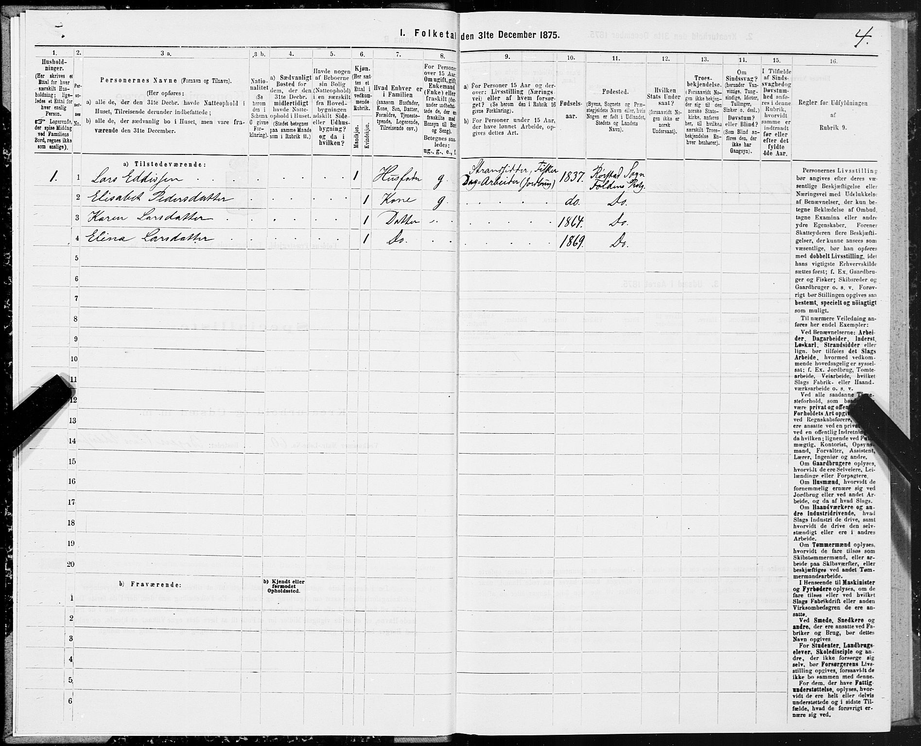 SAT, 1875 census for 1845P Folda, 1875, p. 1004