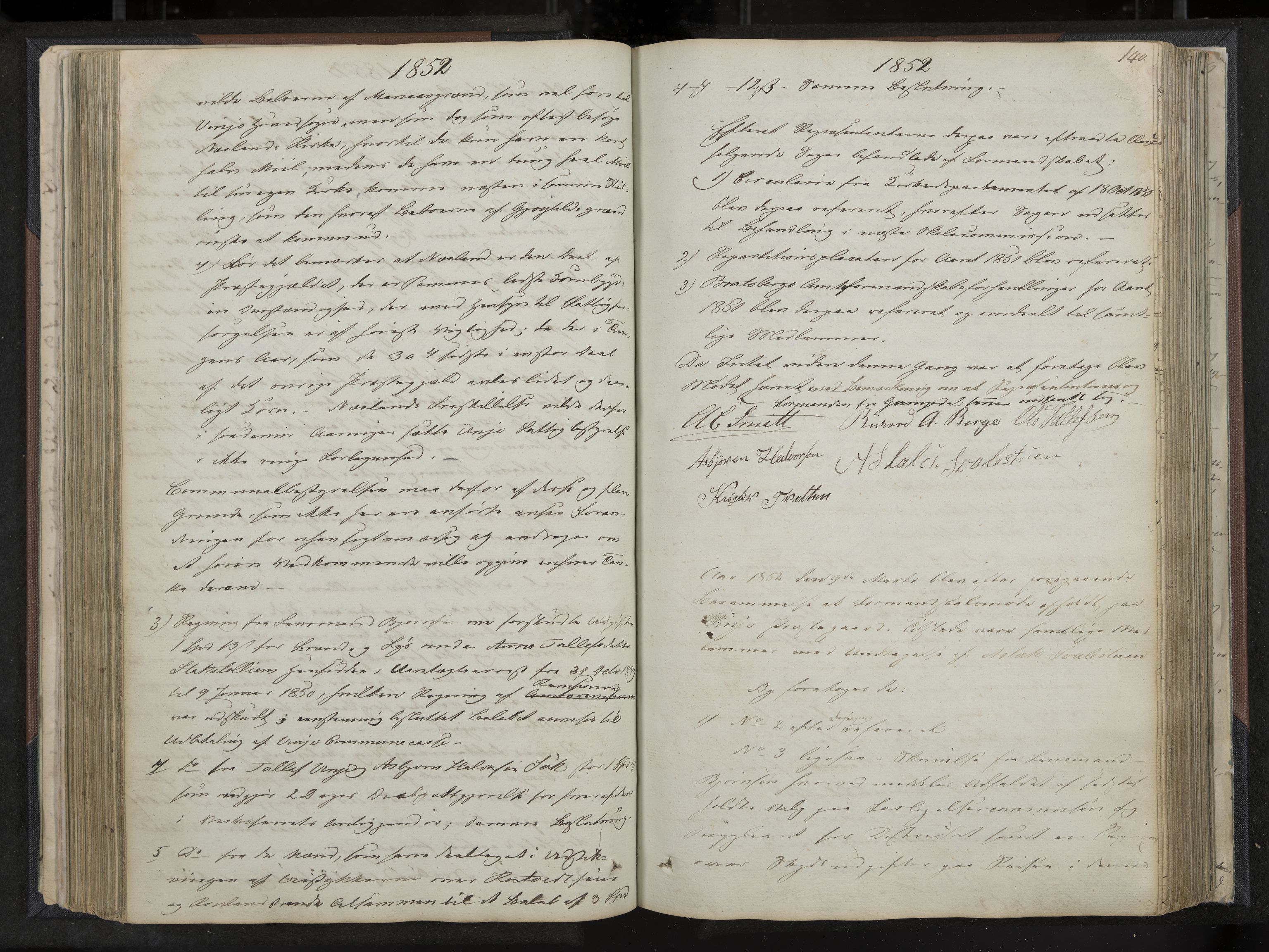 Vinje formannskap og sentraladministrasjon, IKAK/0834021-1/A/L0001: Møtebok, 1838-1889, p. 140