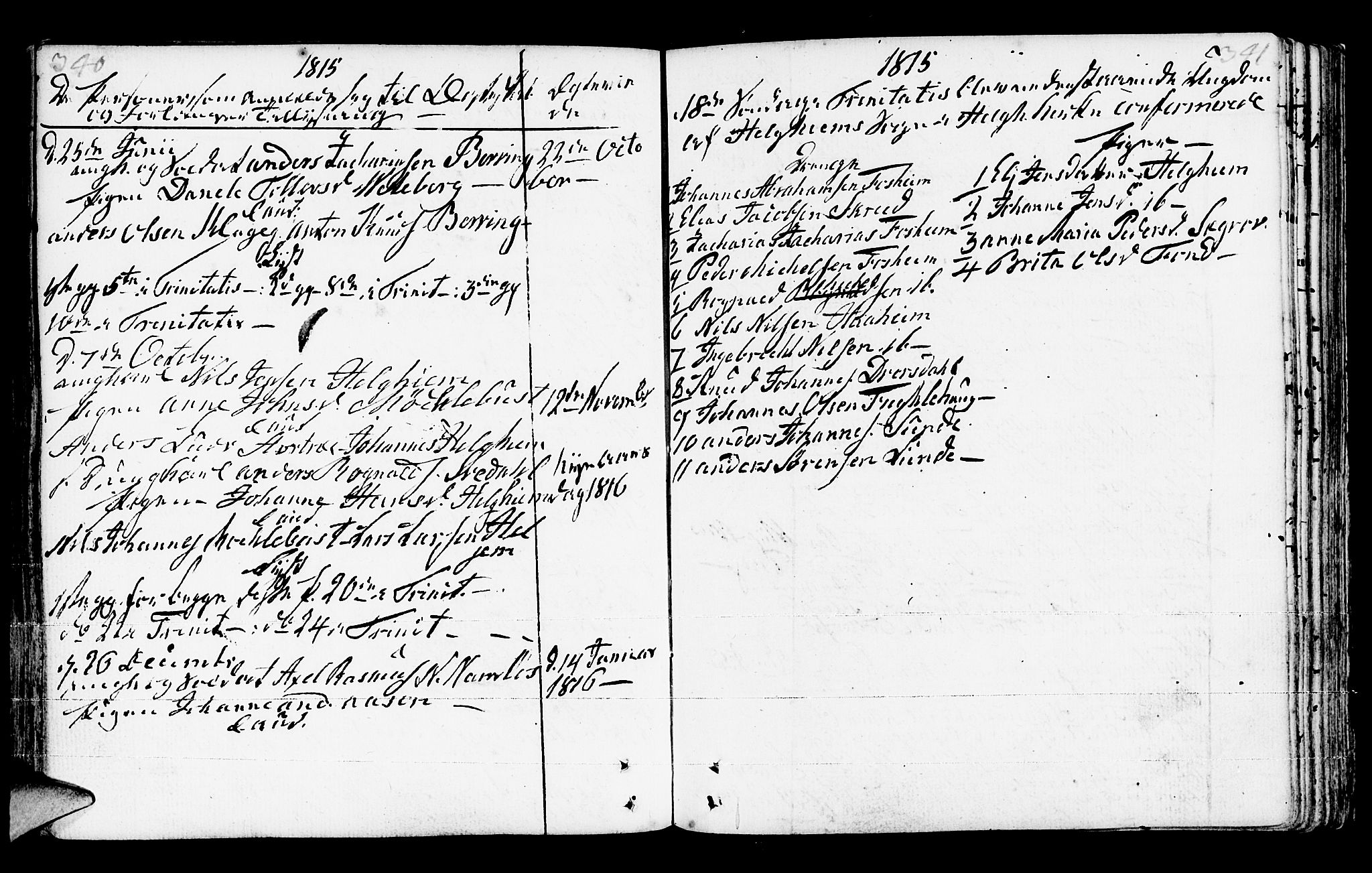 Jølster sokneprestembete, AV/SAB-A-80701/H/Haa/Haaa/L0006: Parish register (official) no. A 6, 1790-1821, p. 340-341