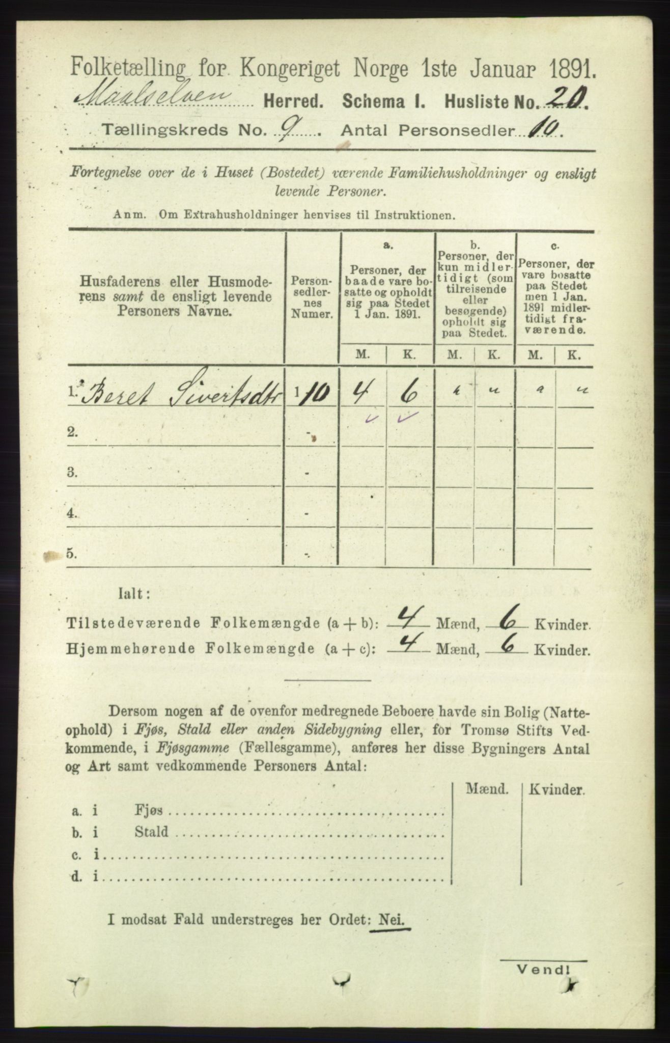 RA, 1891 census for 1924 Målselv, 1891, p. 2730