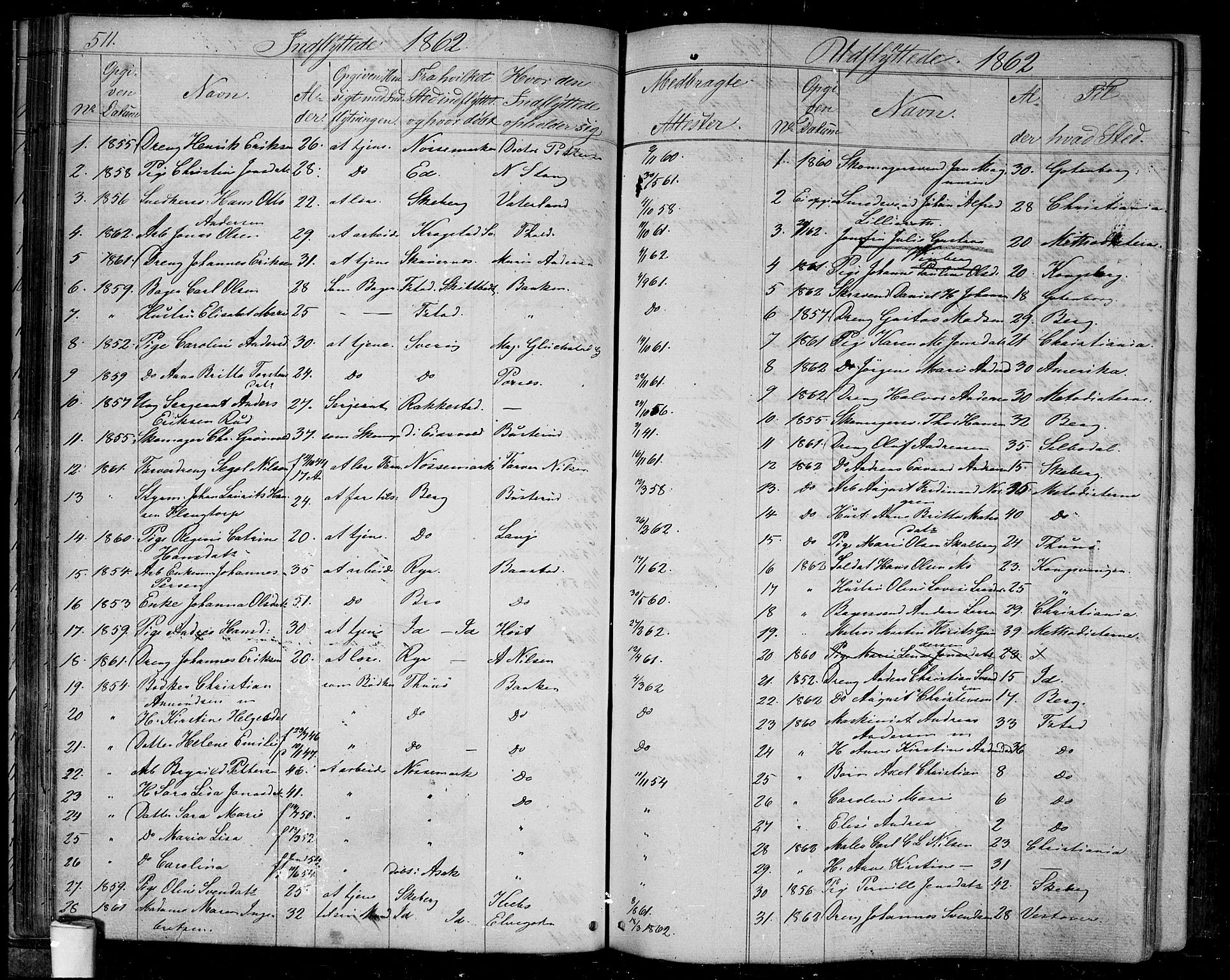 Halden prestekontor Kirkebøker, SAO/A-10909/G/Ga/L0005b: Parish register (copy) no. 5B, 1864-1868, p. 511