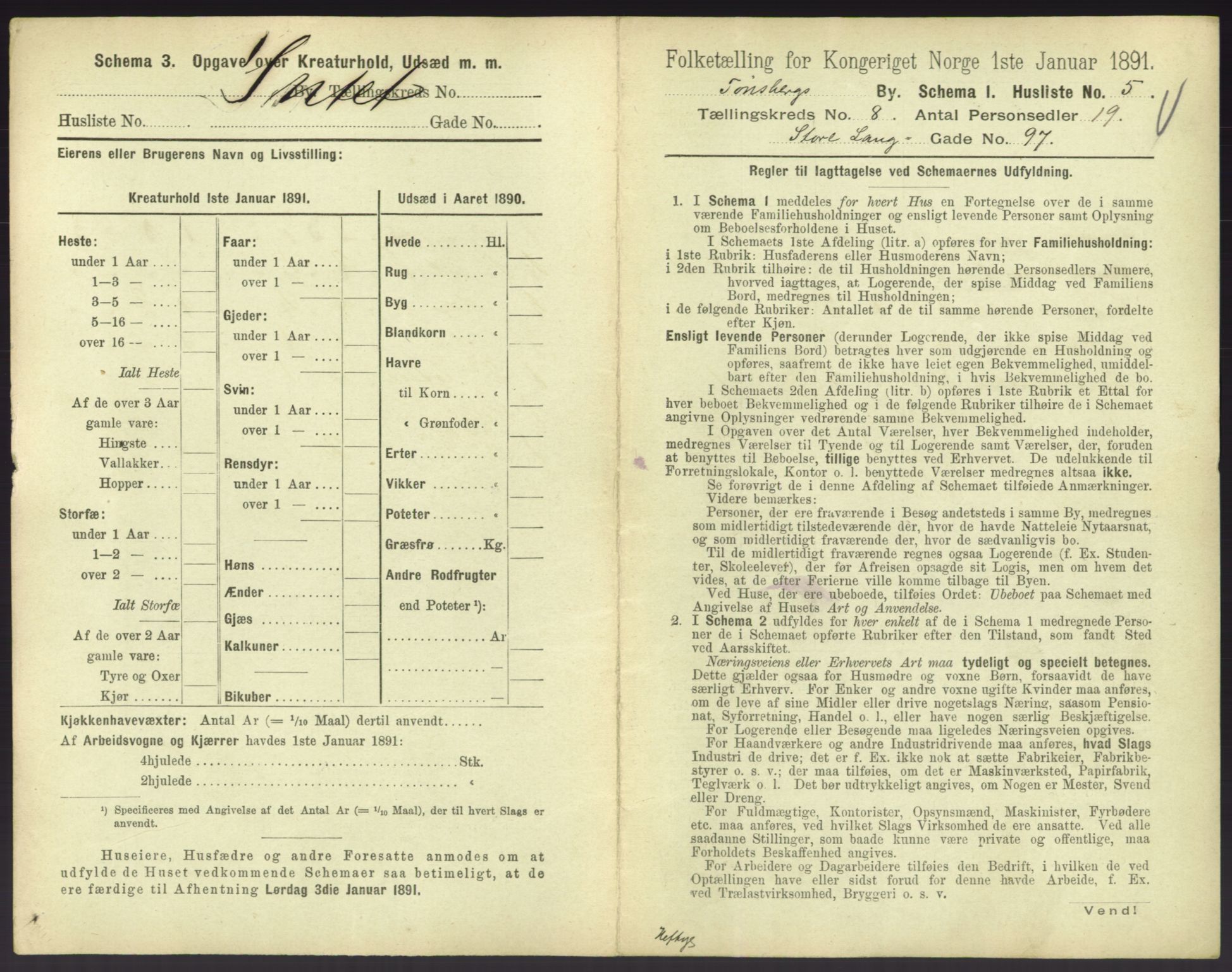 RA, 1891 census for 0705 Tønsberg, 1891, p. 336