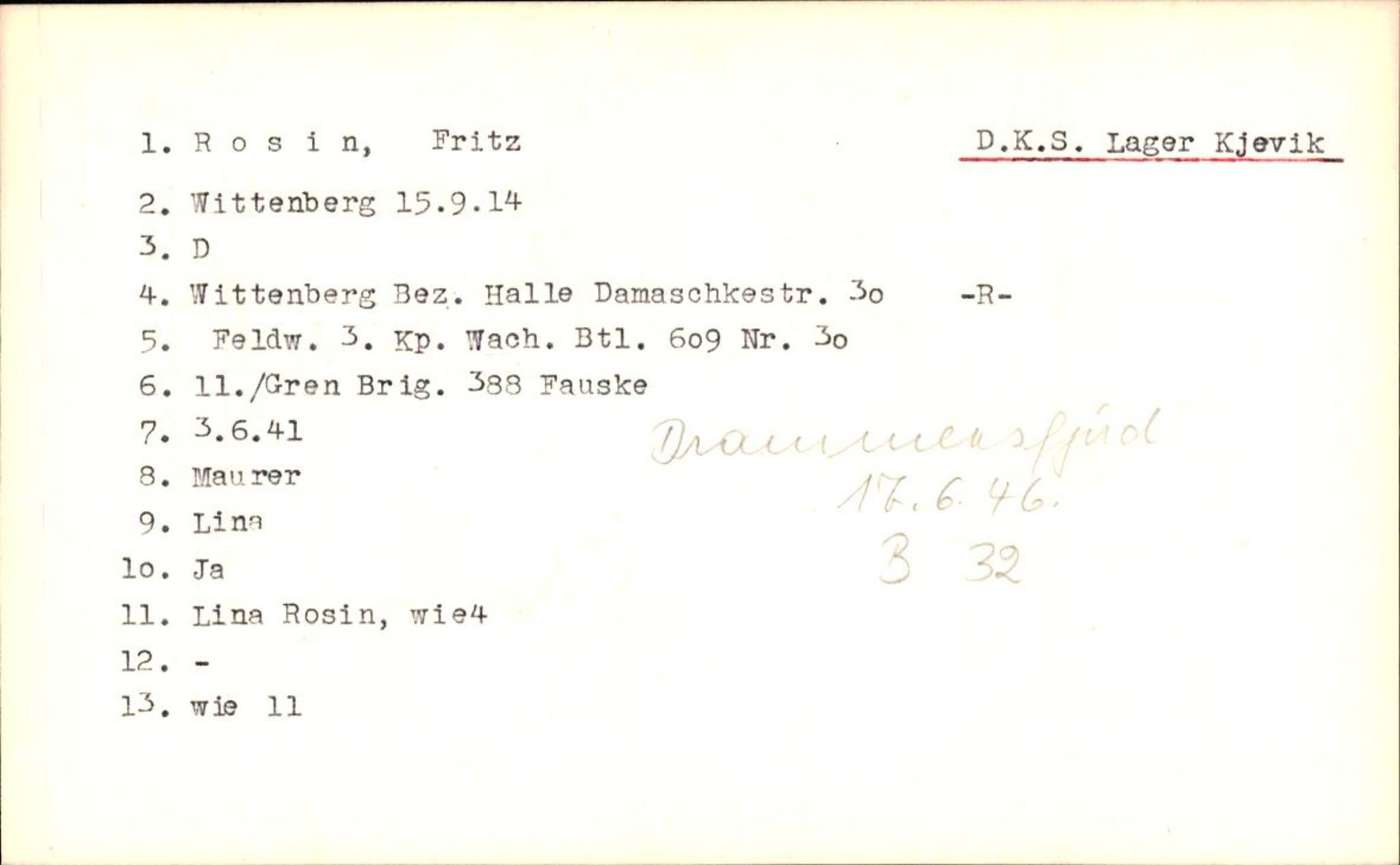 Hjemsendte tyskere , AV/RA-RAFA-6487/D/Db/L0023: Rosenthal-Schmick, 1945-1947, p. 14