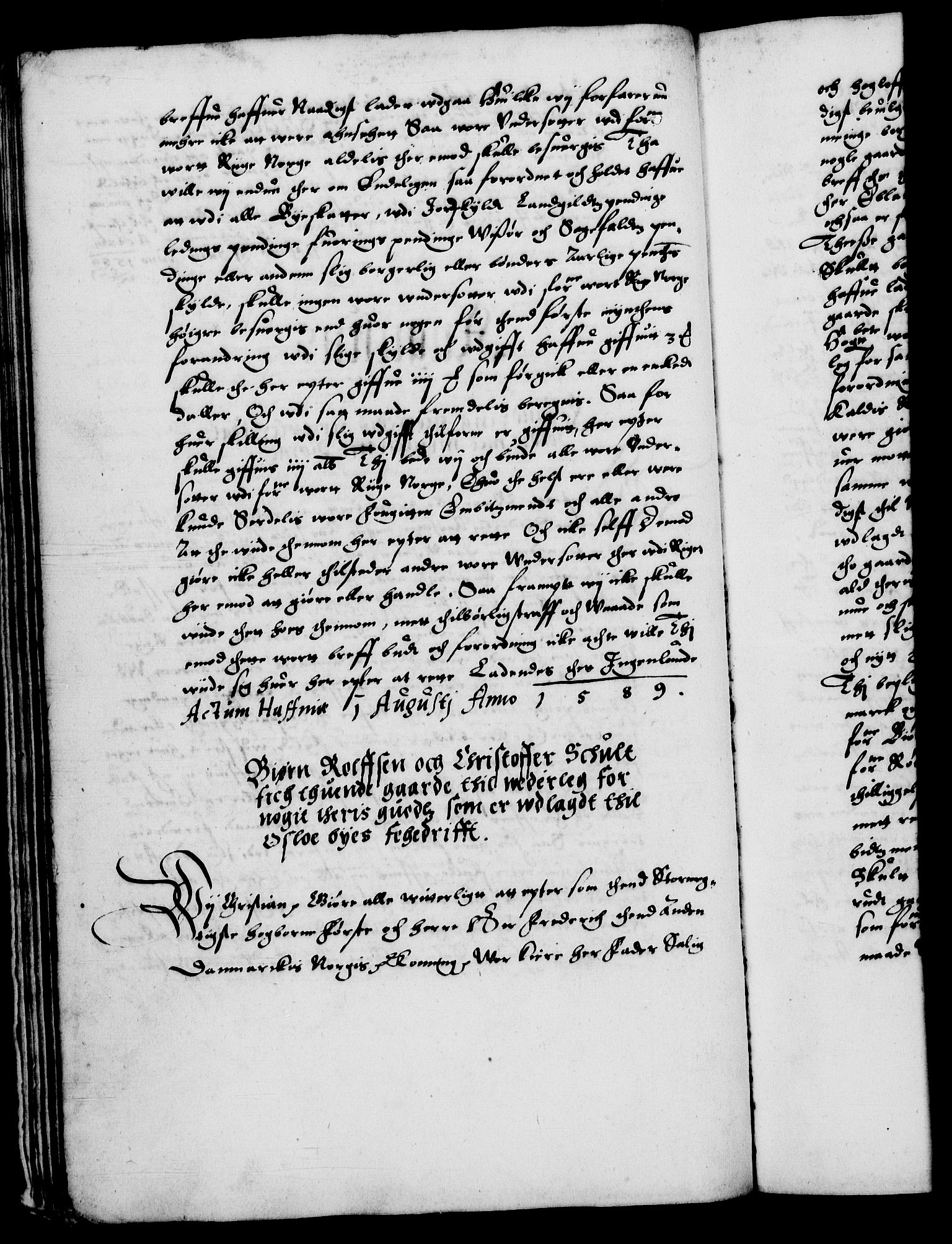 Danske Kanselli 1572-1799, AV/RA-EA-3023/F/Fc/Fca/Fcaa/L0002: Norske registre (mikrofilm), 1588-1596, p. 57b