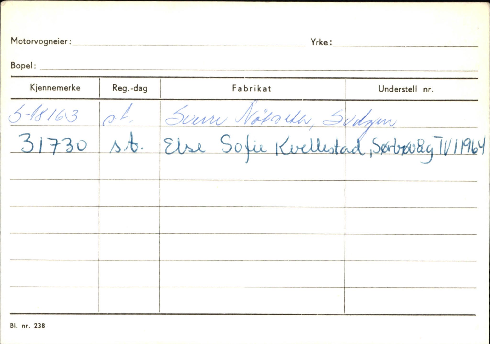 Statens vegvesen, Sogn og Fjordane vegkontor, AV/SAB-A-5301/4/F/L0133: Eigarregister Bremanger A-Å. Gaular A-H, 1945-1975, p. 34