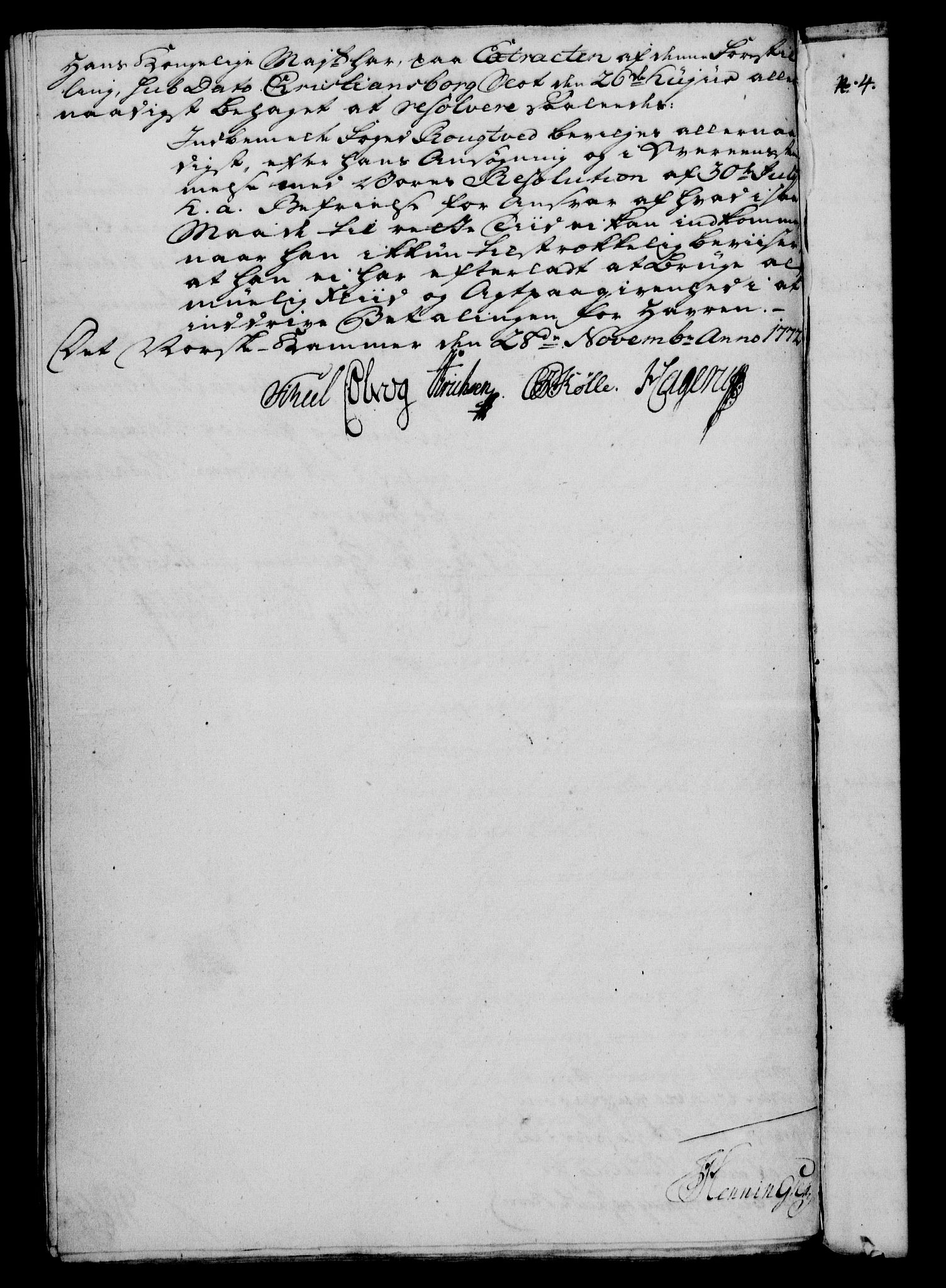 Rentekammeret, Kammerkanselliet, RA/EA-3111/G/Gf/Gfa/L0054: Norsk relasjons- og resolusjonsprotokoll (merket RK 52.54), 1771-1772, p. 743