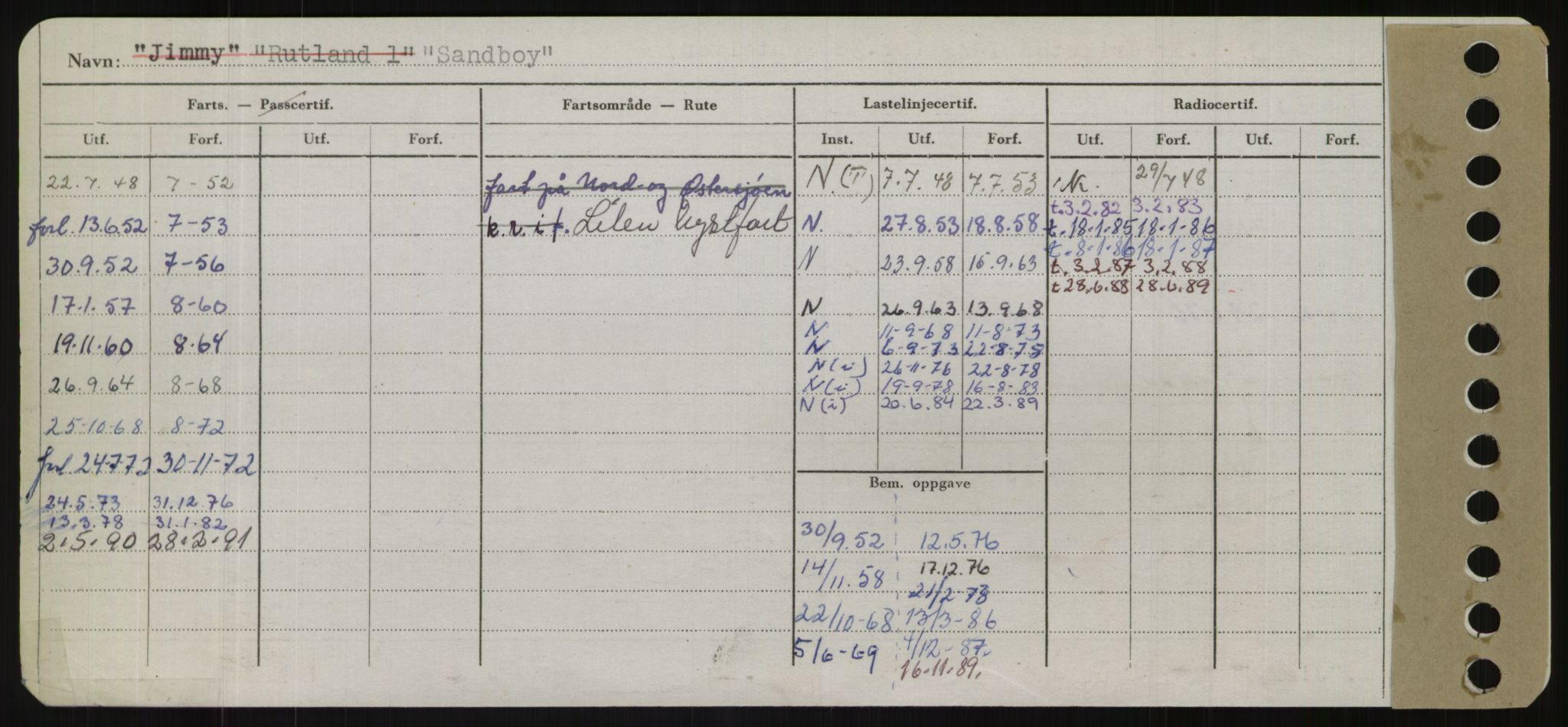 Sjøfartsdirektoratet med forløpere, Skipsmålingen, RA/S-1627/H/Hd/L0032: Fartøy, San-Seve, p. 50