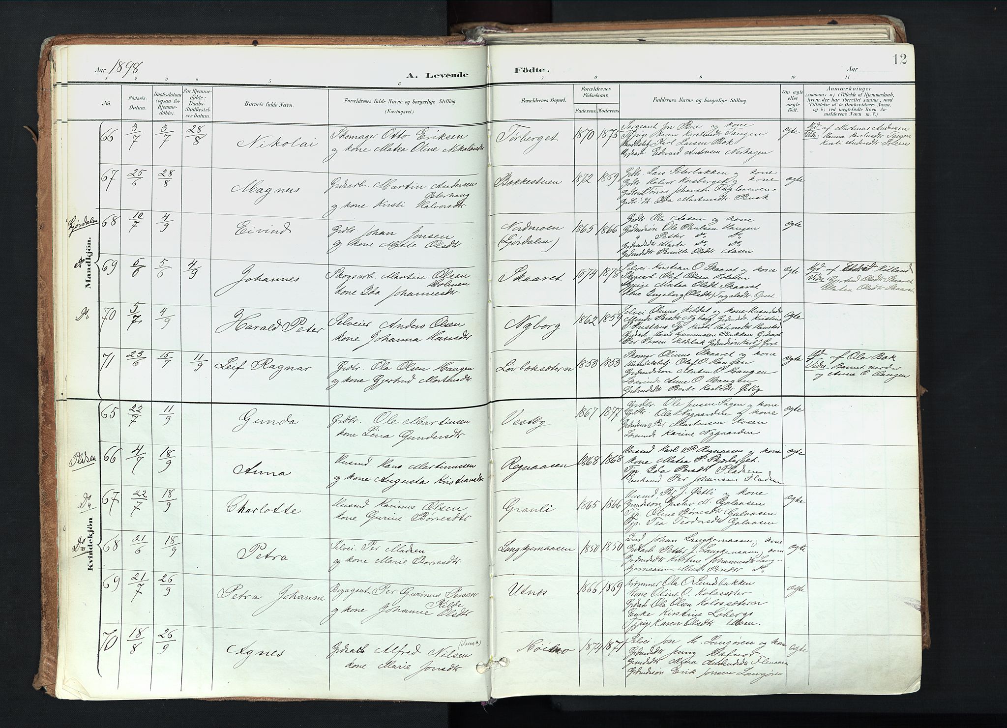 Trysil prestekontor, AV/SAH-PREST-046/H/Ha/Haa/L0012: Parish register (official) no. 12, 1898-1917, p. 12