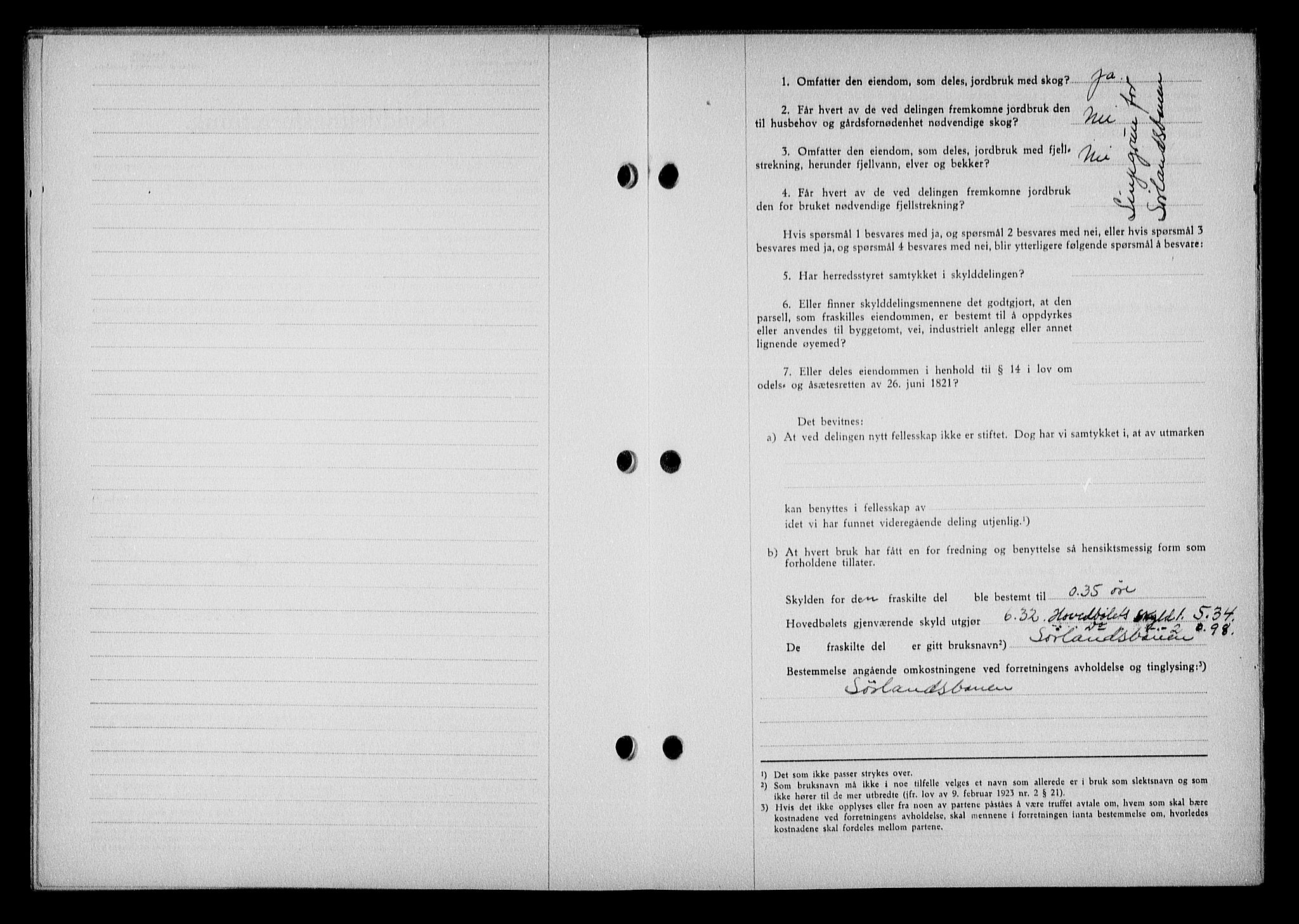 Nedenes sorenskriveri, AV/SAK-1221-0006/G/Gb/Gba/L0048: Mortgage book no. A-II, 1940-1941, Diary no: : 226/1941