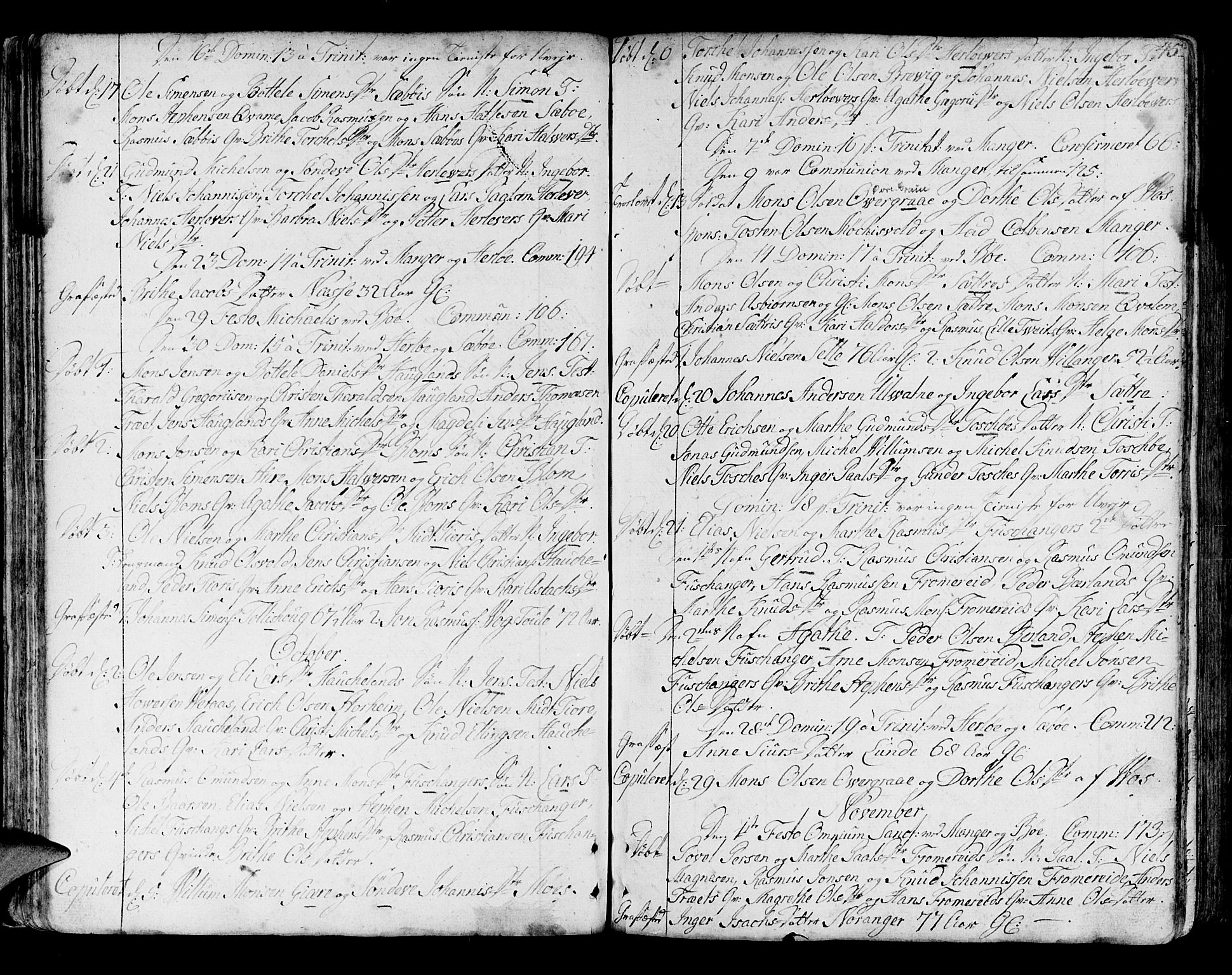 Manger sokneprestembete, AV/SAB-A-76801/H/Haa: Parish register (official) no. A 1, 1759-1791, p. 45