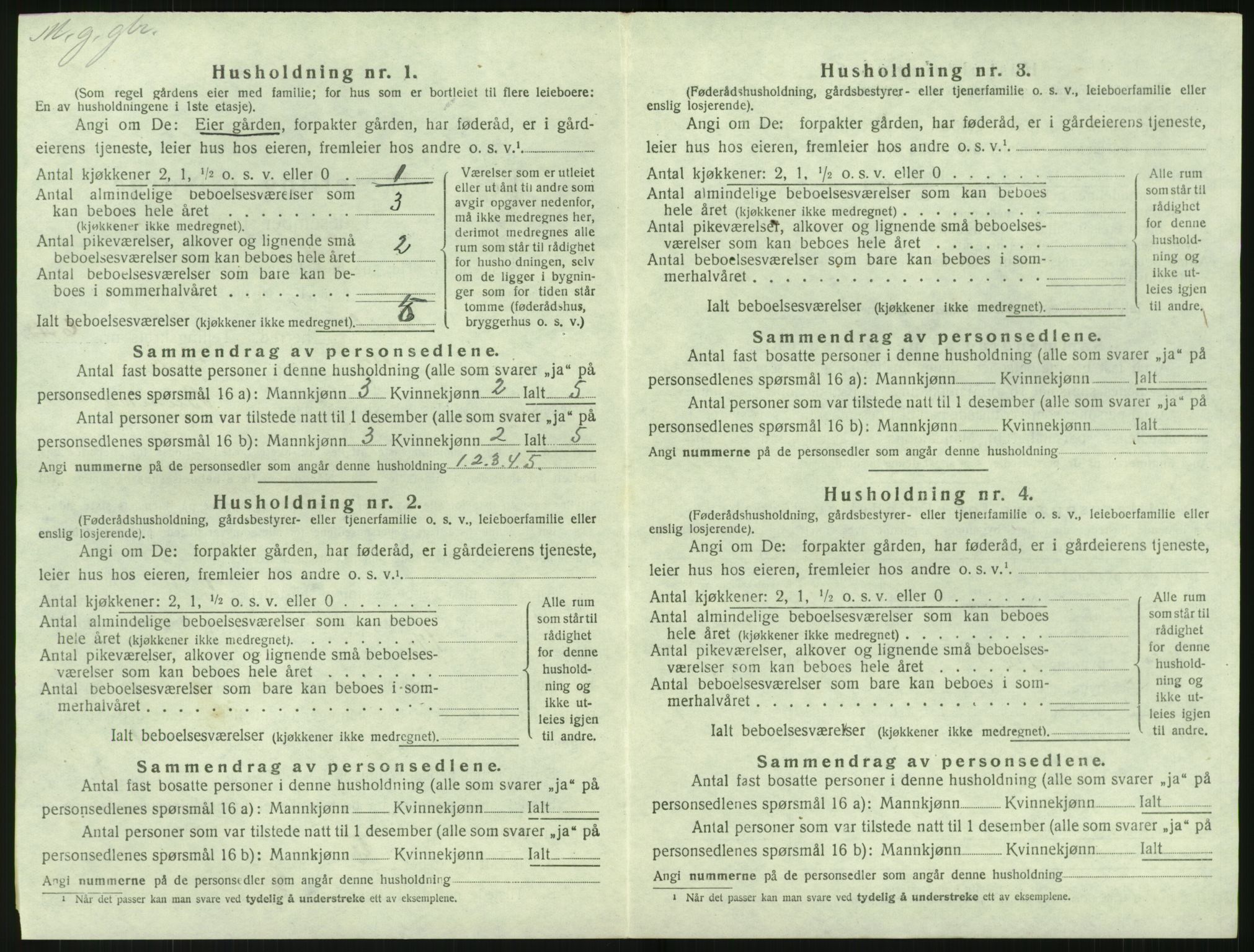 SAK, 1920 census for Holt, 1920, p. 579