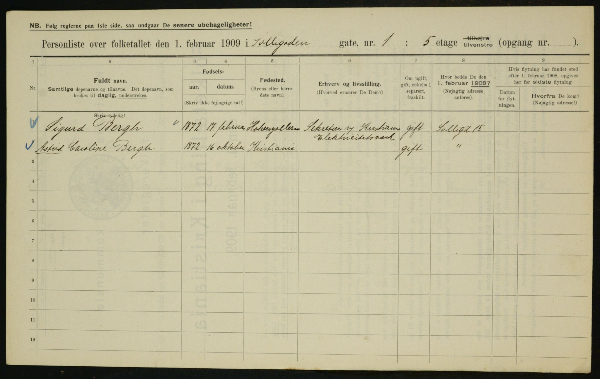 OBA, Municipal Census 1909 for Kristiania, 1909, p. 90361