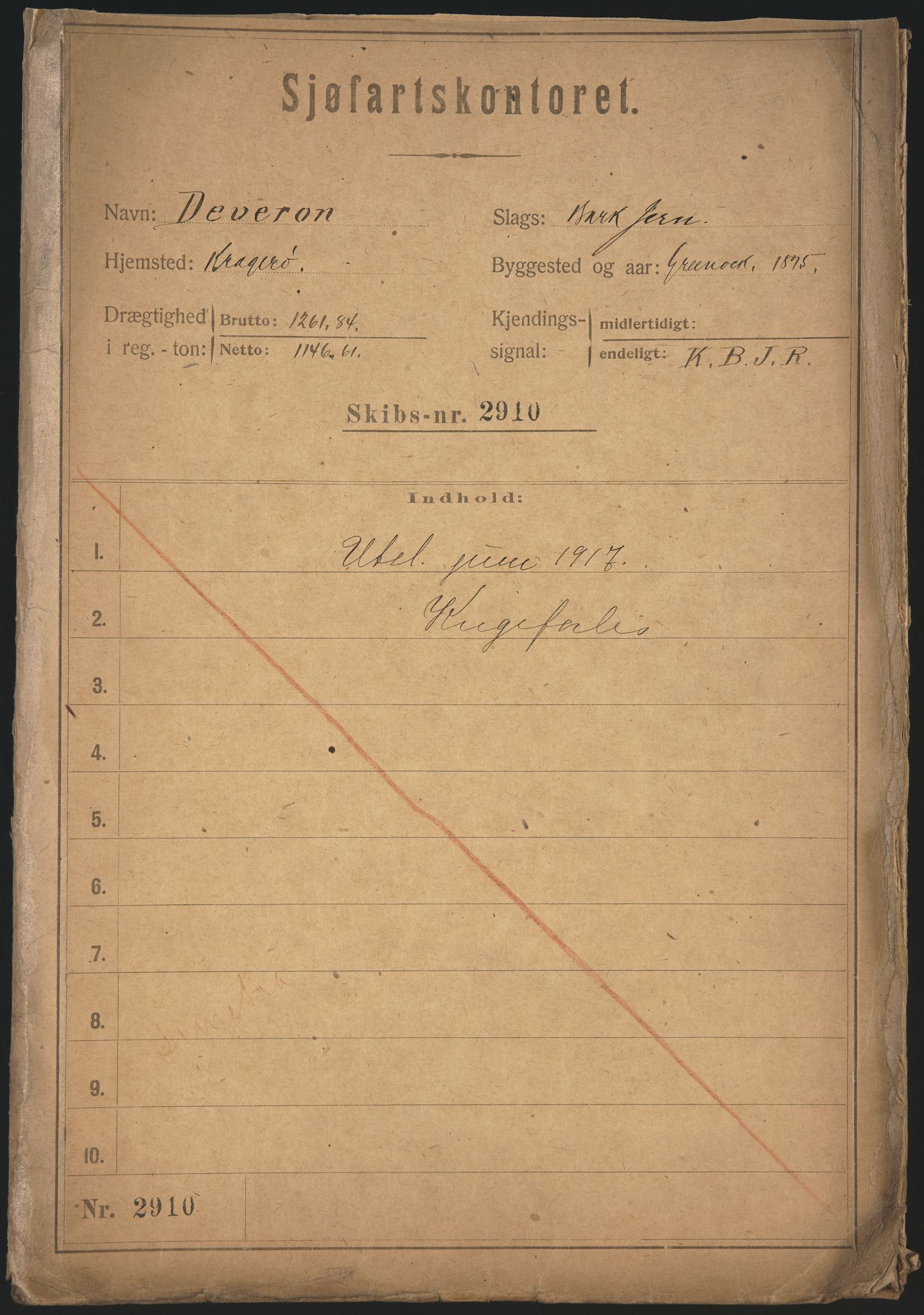 Sjøfartsdirektoratet med forløpere, skipsmapper slettede skip, AV/RA-S-4998/F/Fa/L0239: --, 1851-1931, p. 269