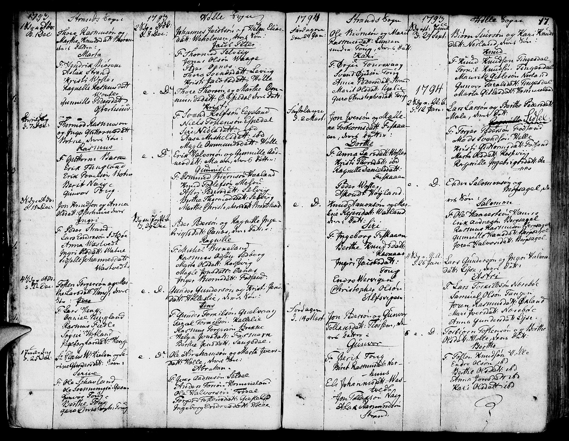 Strand sokneprestkontor, SAST/A-101828/H/Ha/Haa/L0003: Parish register (official) no. A 3, 1769-1816, p. 17