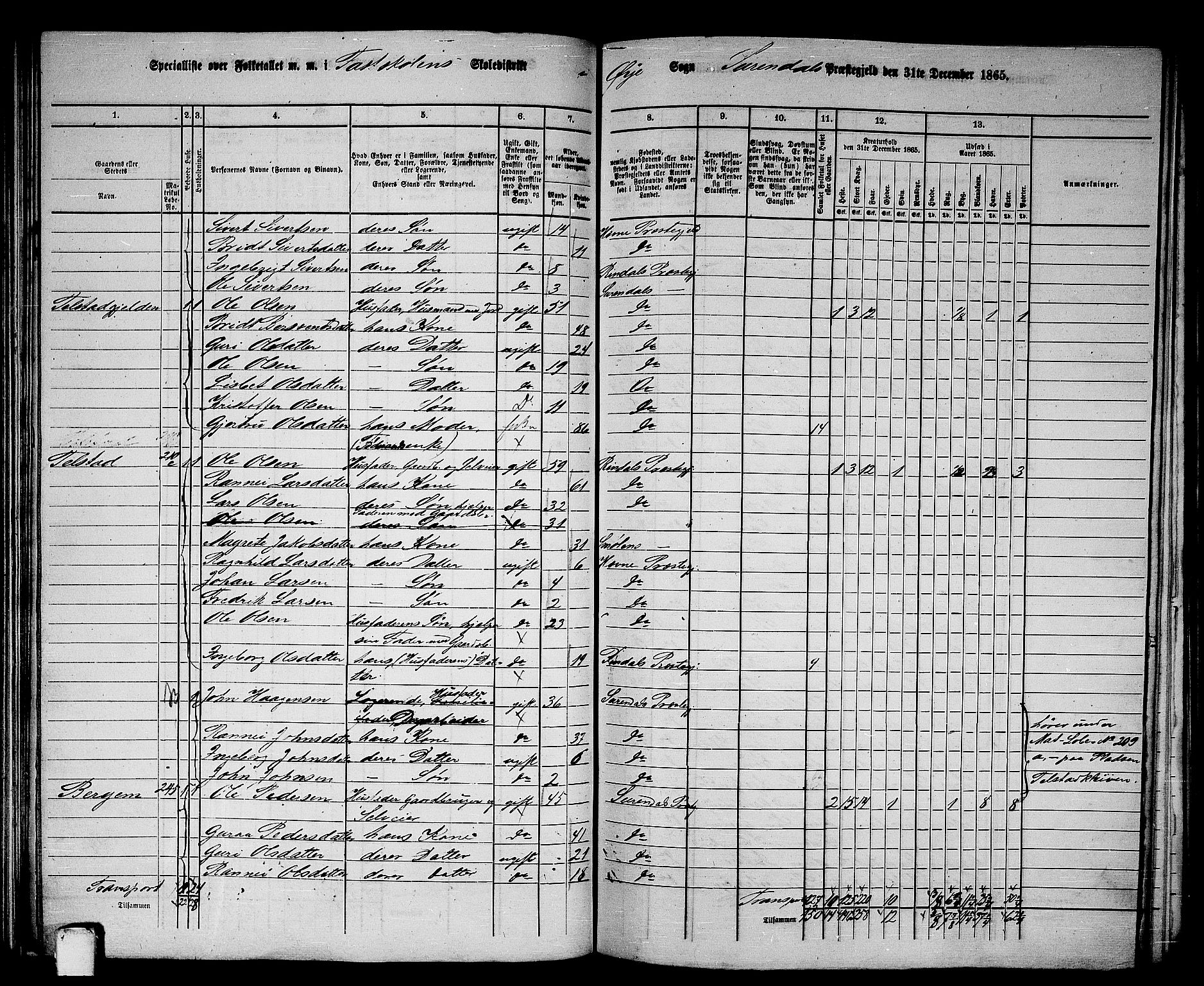 RA, 1865 census for Surnadal, 1865, p. 114