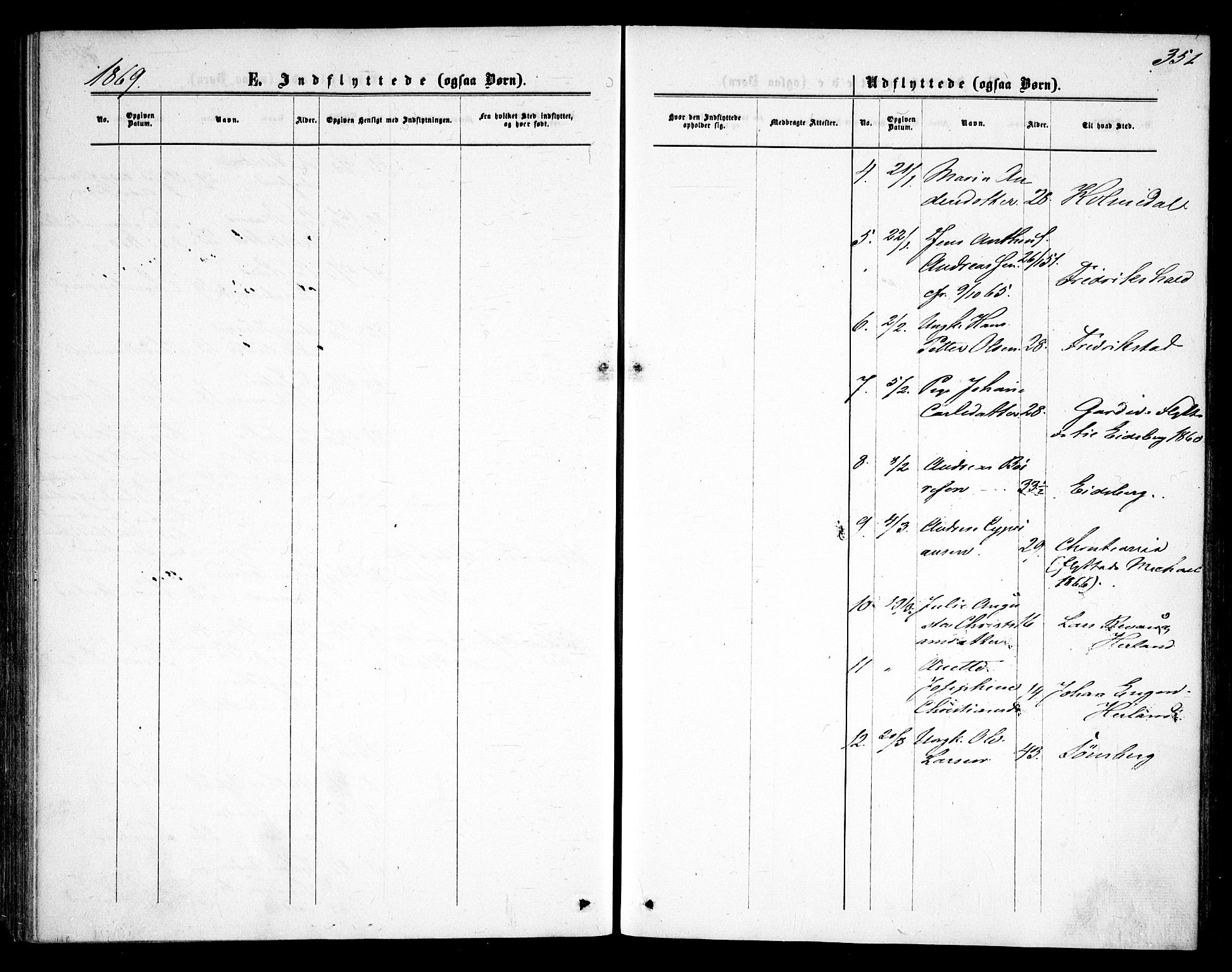 Rødenes prestekontor Kirkebøker, AV/SAO-A-2005/F/Fa/L0007: Parish register (official) no. I 7, 1860-1869, p. 351