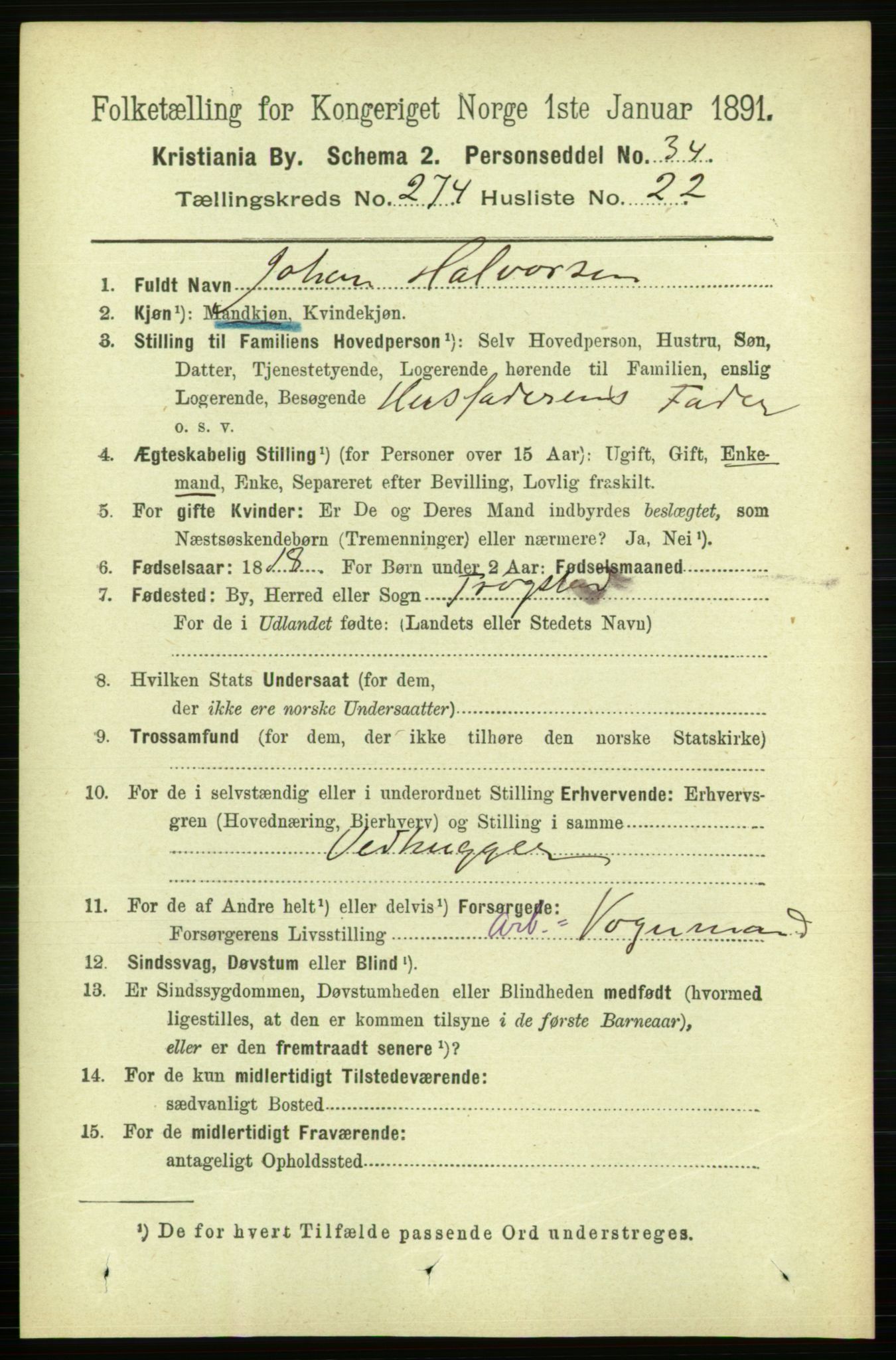RA, 1891 census for 0301 Kristiania, 1891, p. 166862