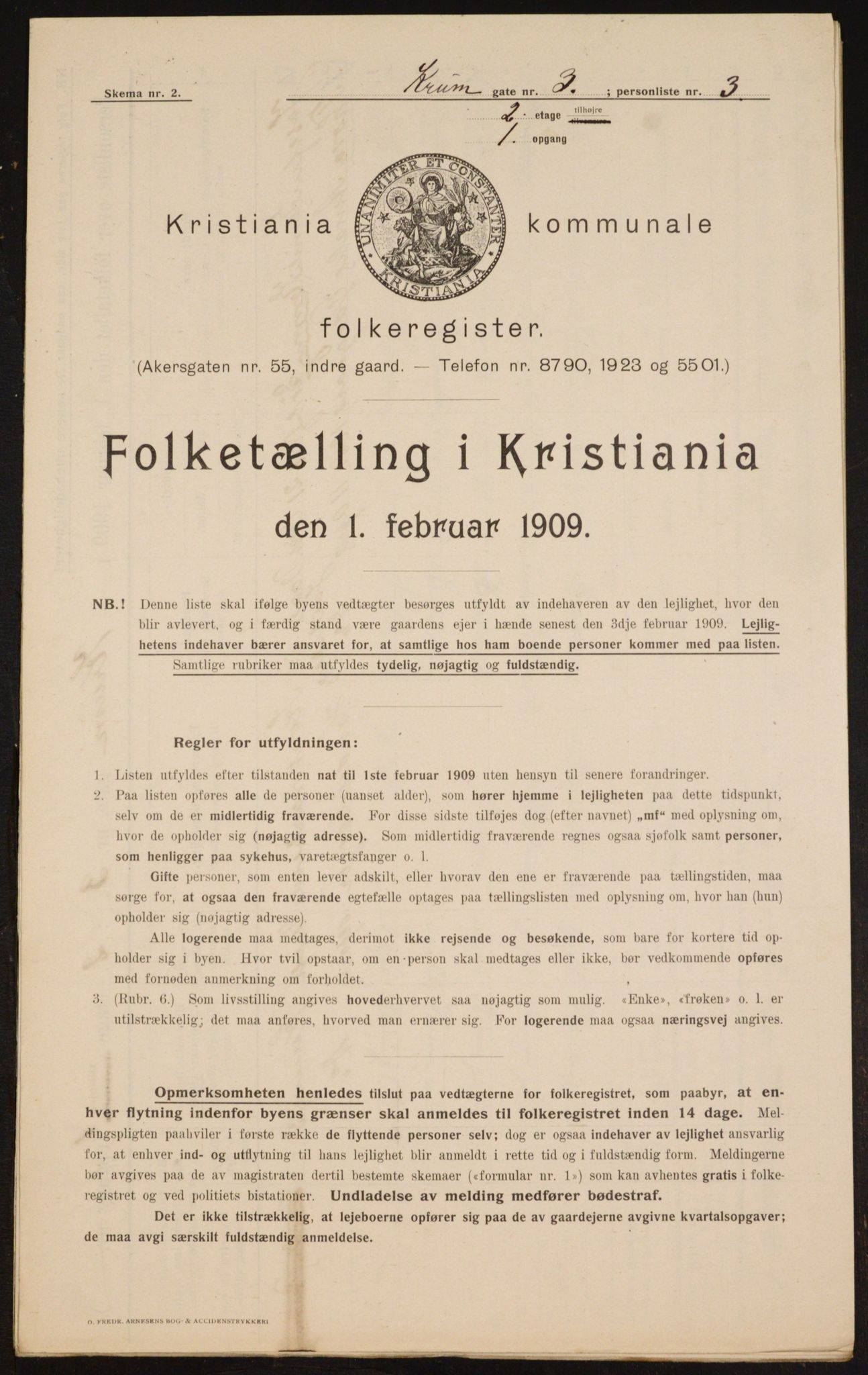 OBA, Municipal Census 1909 for Kristiania, 1909, p. 50241