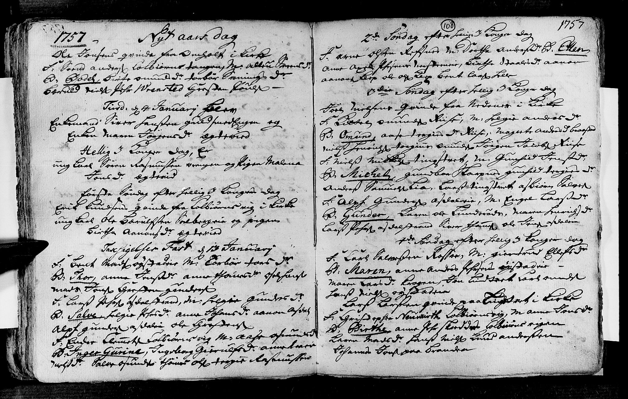 Øyestad sokneprestkontor, AV/SAK-1111-0049/F/Fa/L0005: Parish register (official) no. A 5, 1751-1757, p. 108