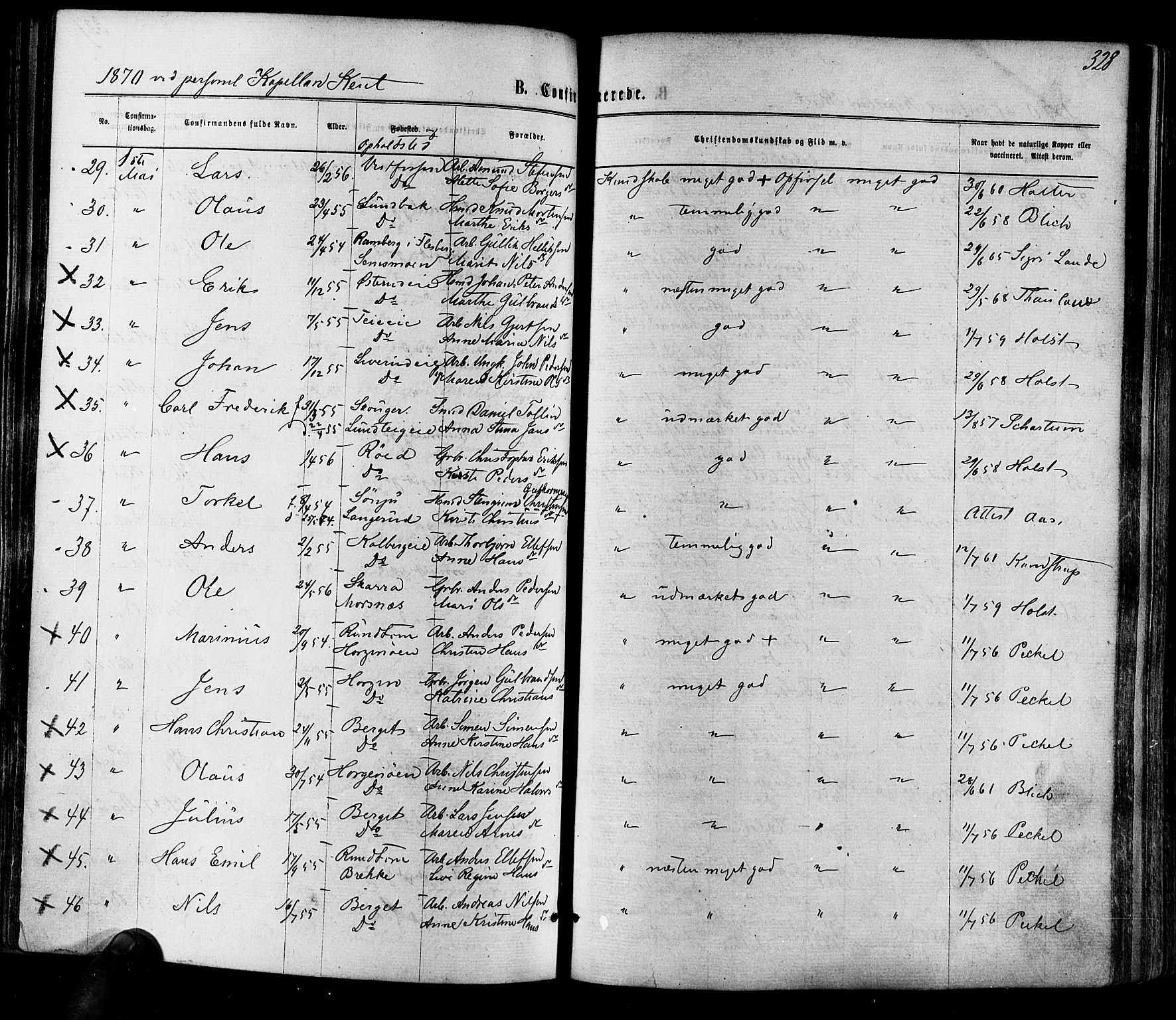 Eiker kirkebøker, AV/SAKO-A-4/F/Fa/L0017: Parish register (official) no. I 17, 1869-1877, p. 328