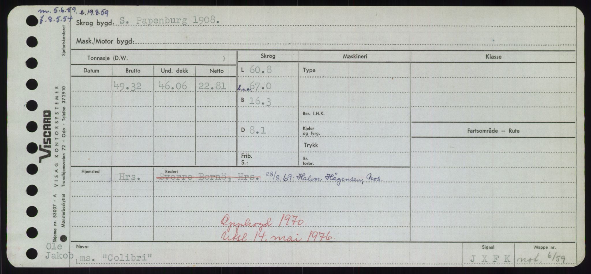 Sjøfartsdirektoratet med forløpere, Skipsmålingen, AV/RA-S-1627/H/Hd/L0008: Fartøy, C-D, p. 93