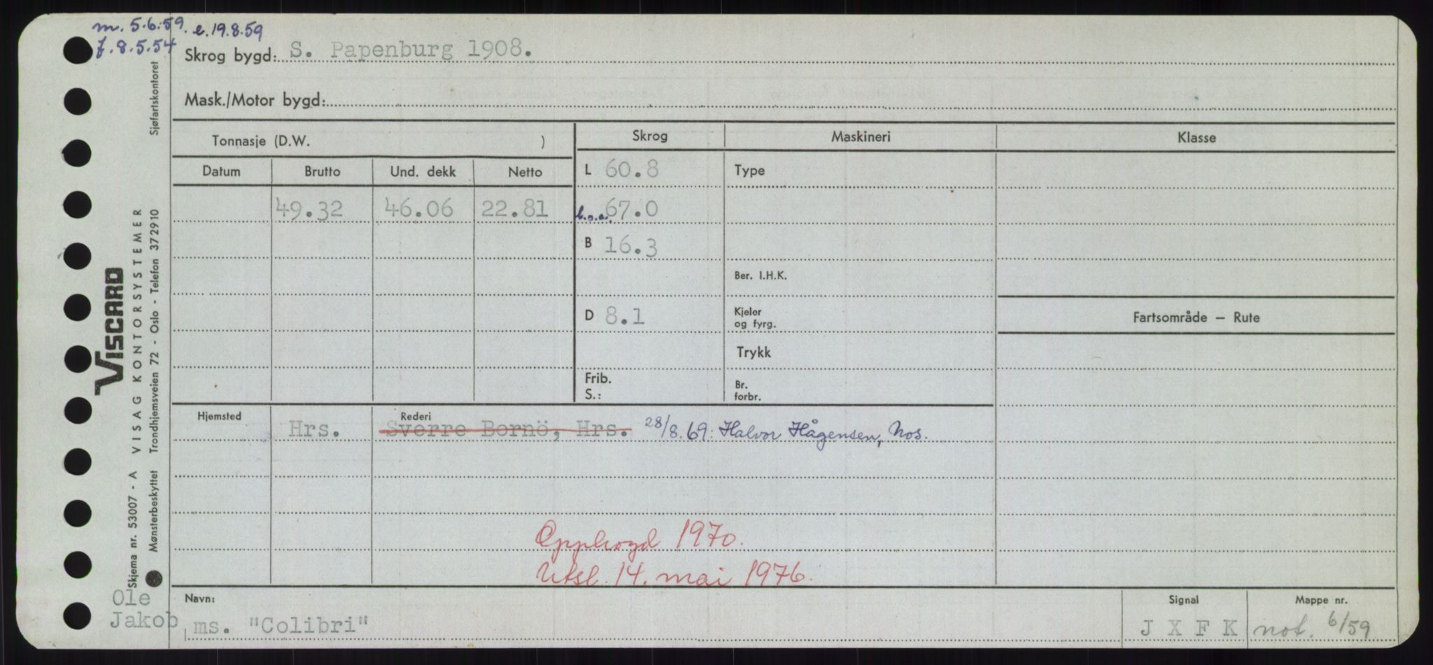 Sjøfartsdirektoratet med forløpere, Skipsmålingen, RA/S-1627/H/Hd/L0008: Fartøy, C-D, p. 93