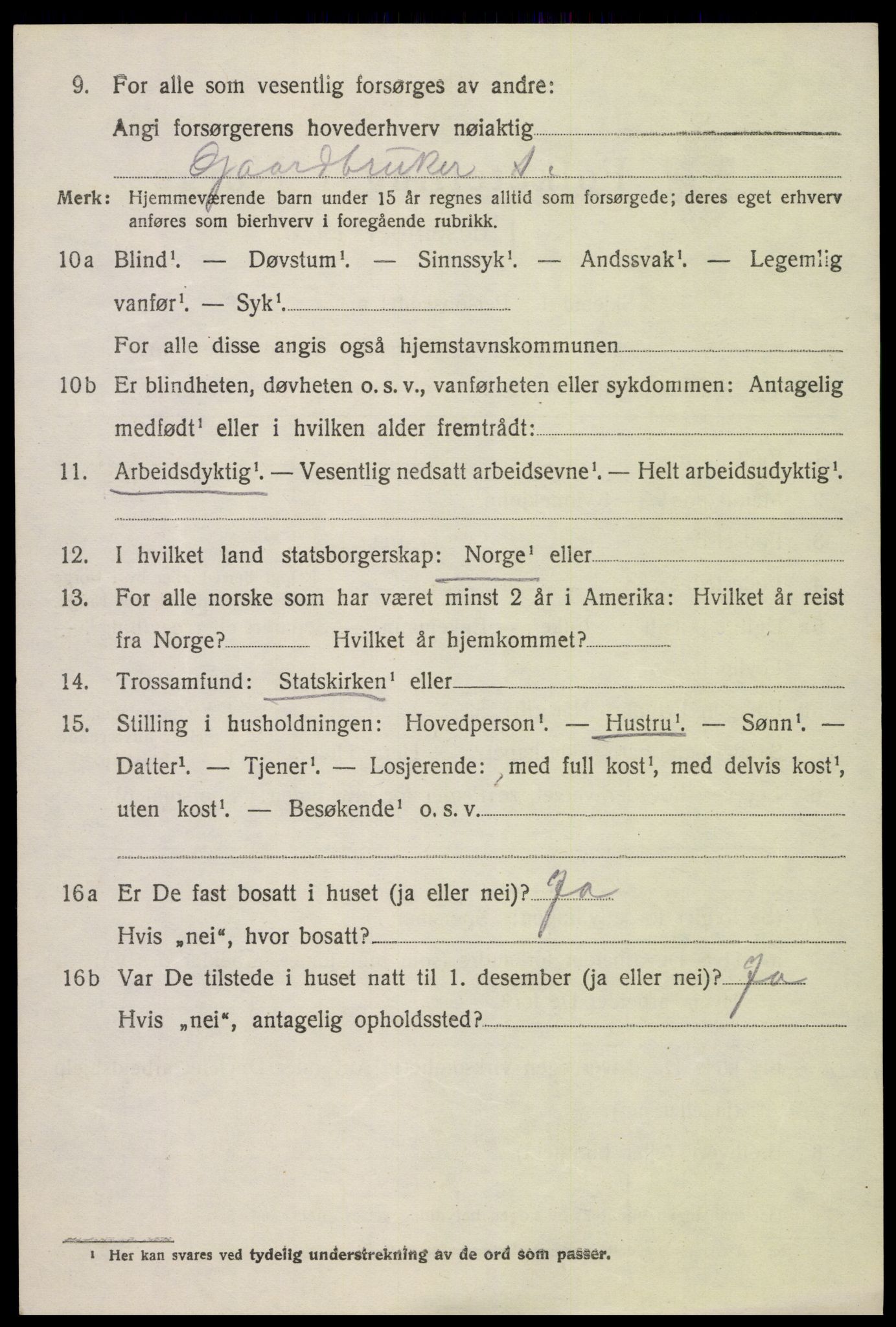 SAK, 1920 census for Øyestad, 1920, p. 2679